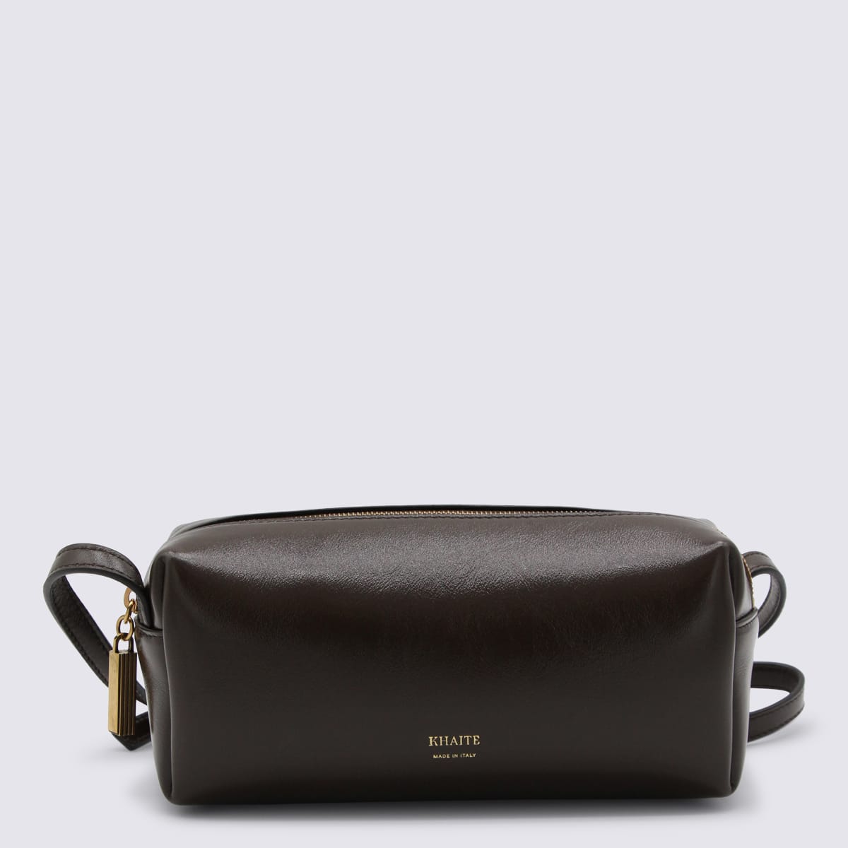 Khaite Dark Brown Leather Crossbody Bag