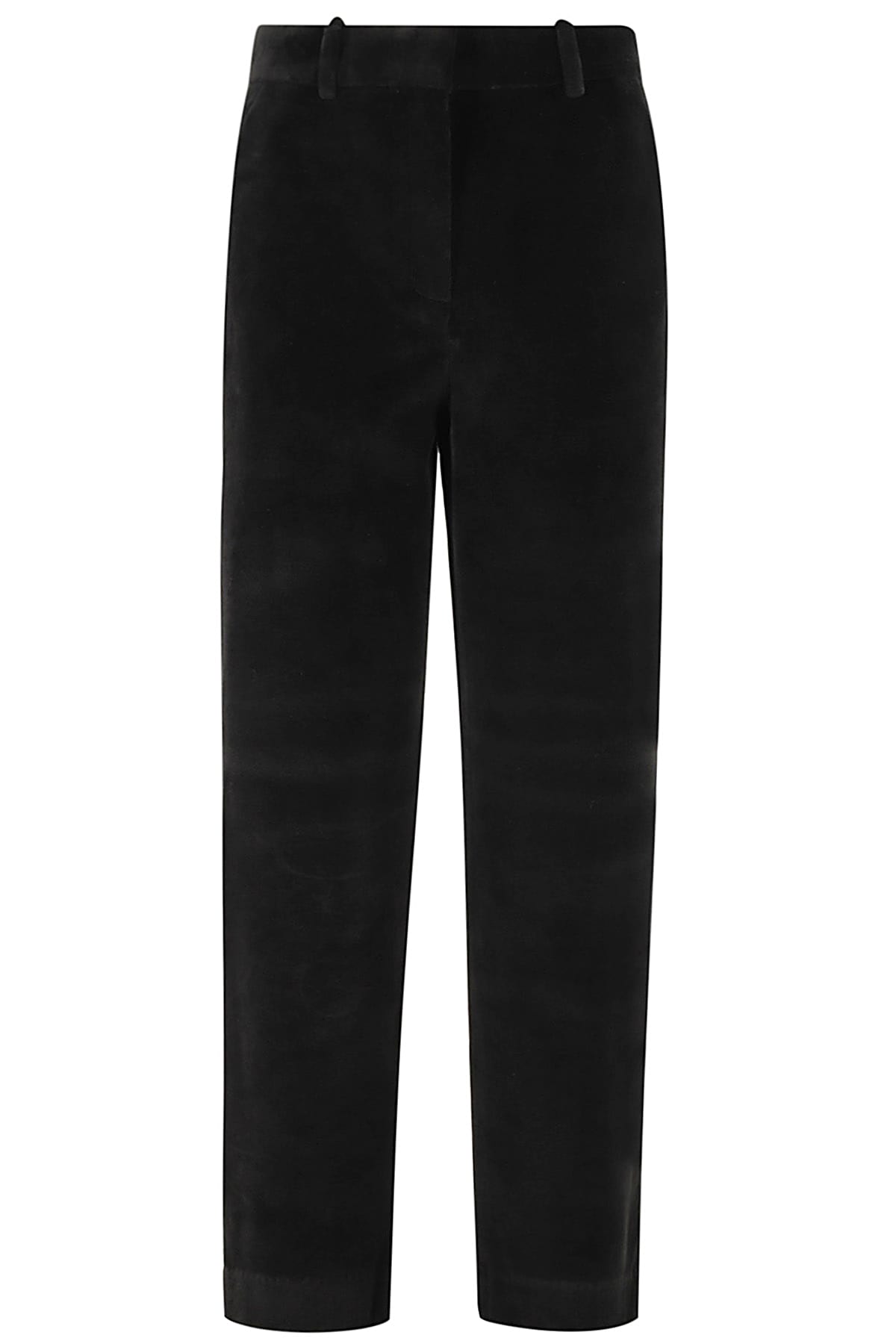 Shop Circolo 1901 Pant Carrot Velour In Nero