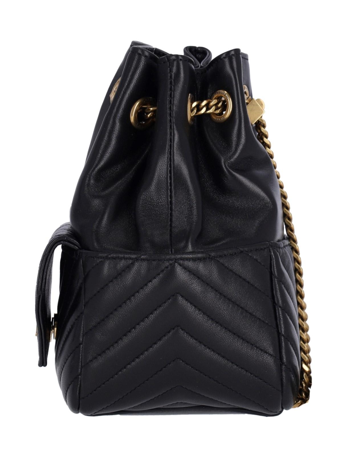 Saint Laurent Joe Mini Bucket Bag In Black