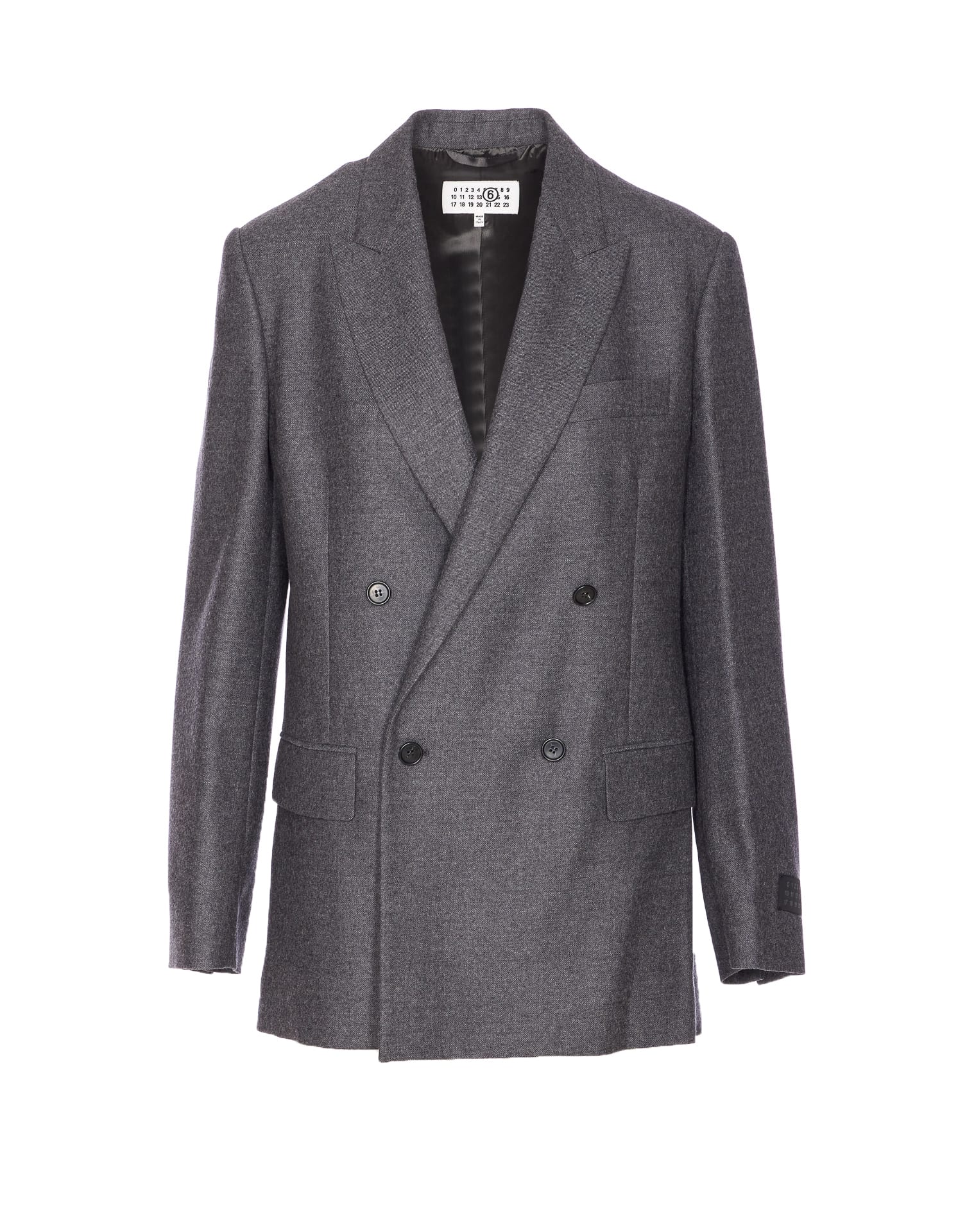 Mm6 Maison Margiela Vent Back Front Pockets Lapels Notched In Gray