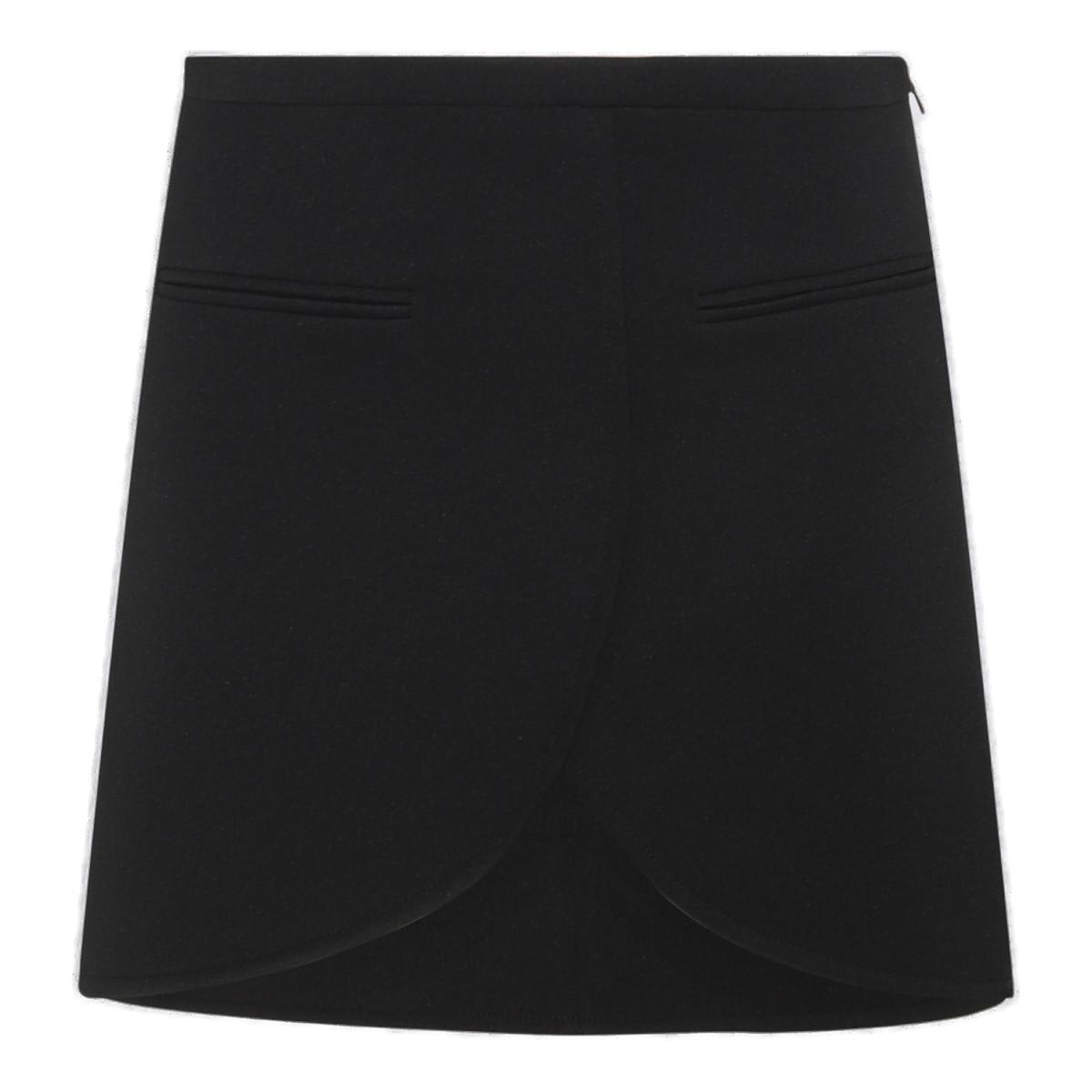 Shop Courrèges Ellipse Twill Mini Skirt In Black