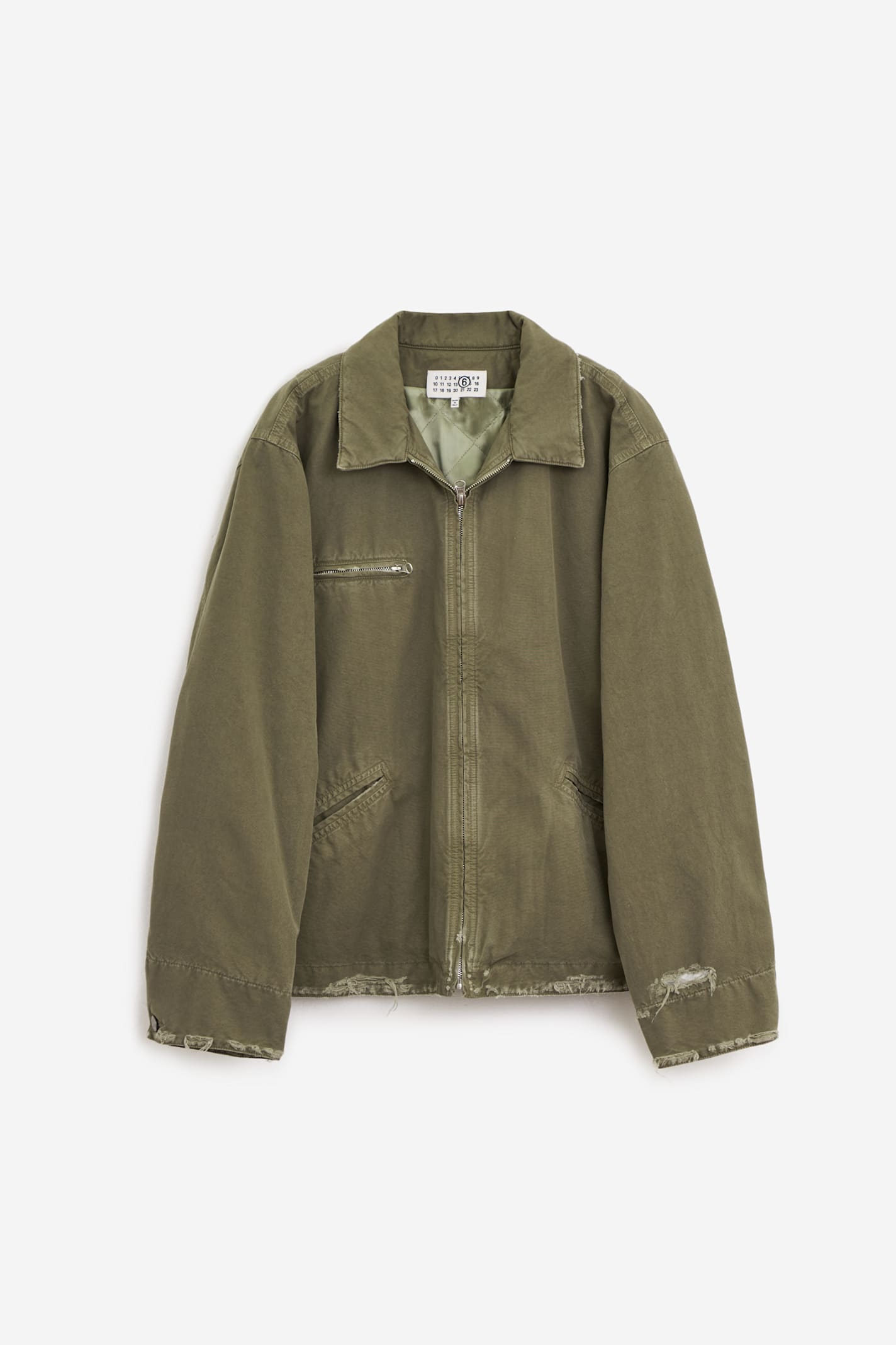 Mm6 Maison Margiela Sportsjacket Casual Jackets, Parka Green In Green