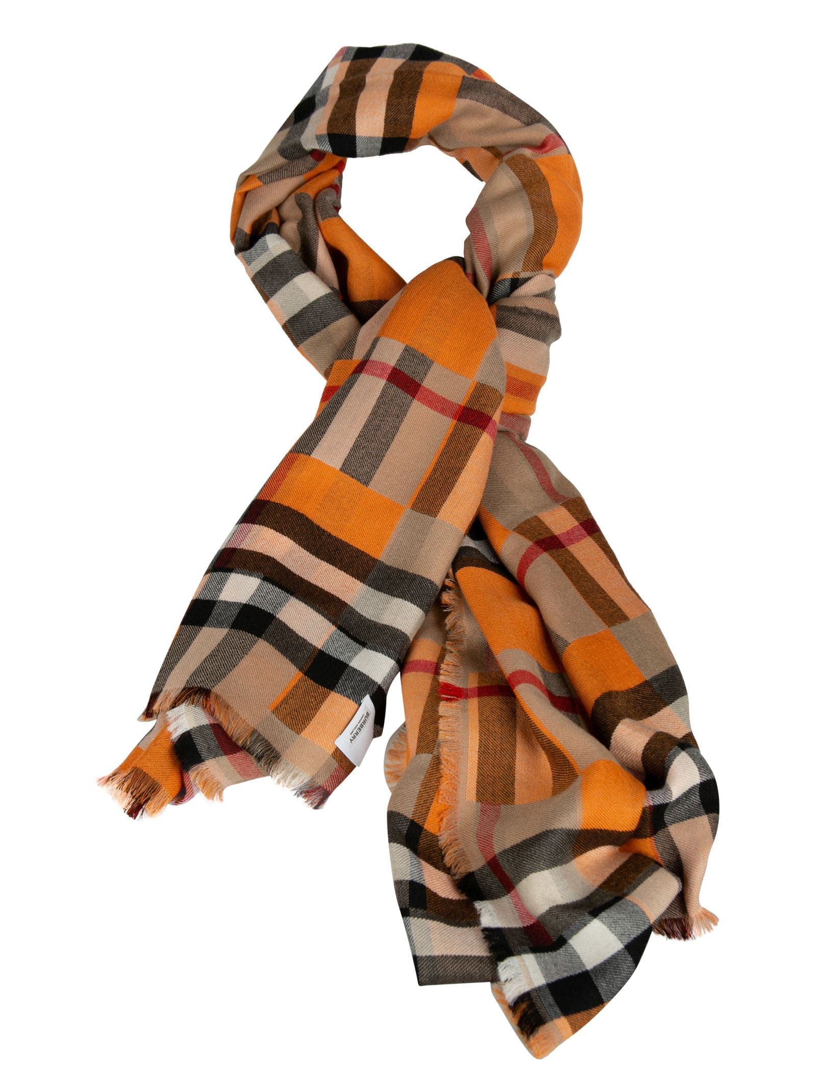 Burberry Giant Checkerboard Double Faced Lightweight Cashmere Scarf