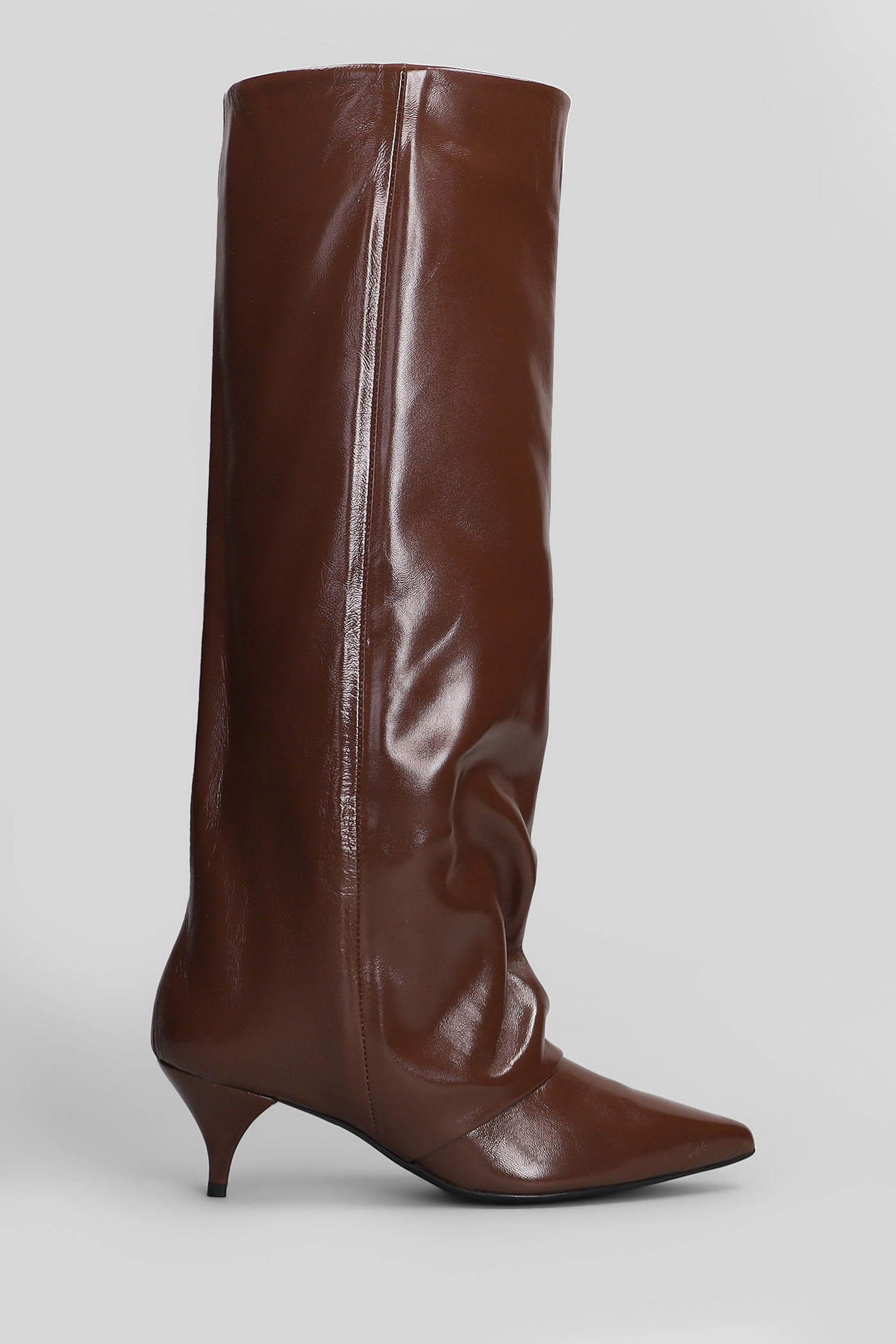 Alchimia High Heels Boots In Leather Color Leather In Brown