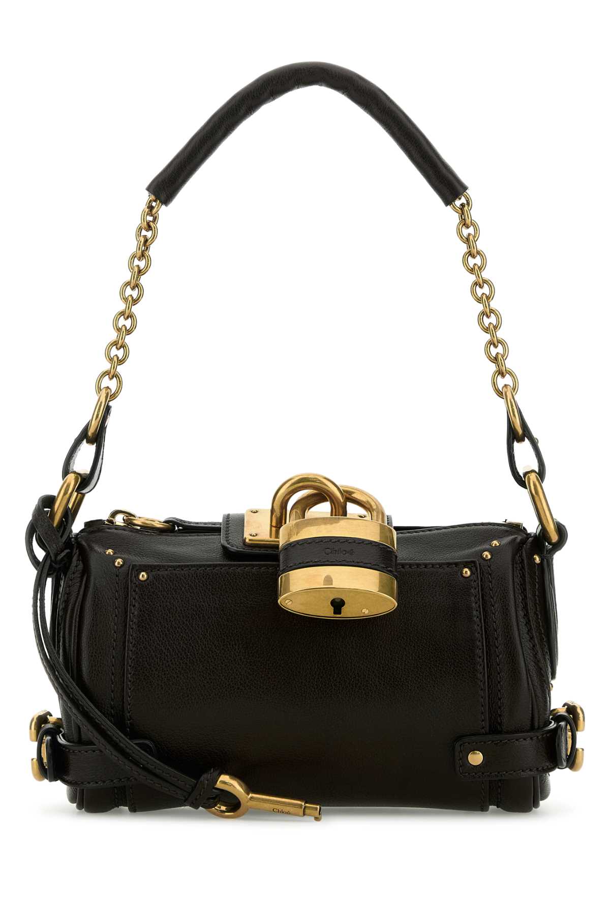 Chloé Black Leather Small Paddington Shoulder Bag