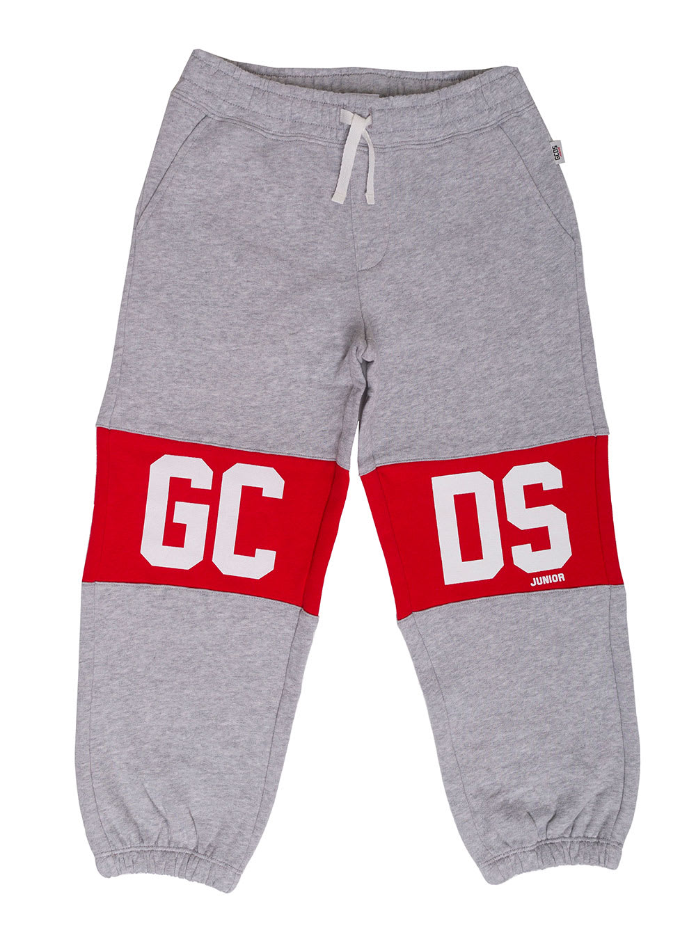 GCDS Mini Gcds Boys Grey Cotton Joggers With Logo