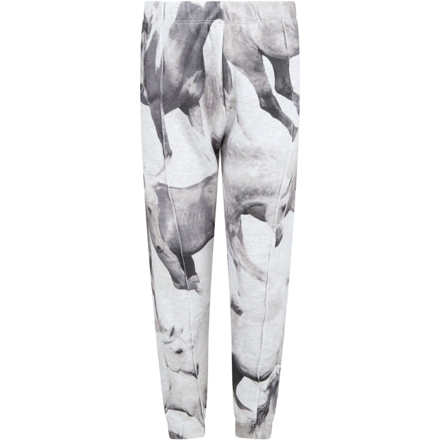 Molo Grey Sweatpants For Kids With Horses