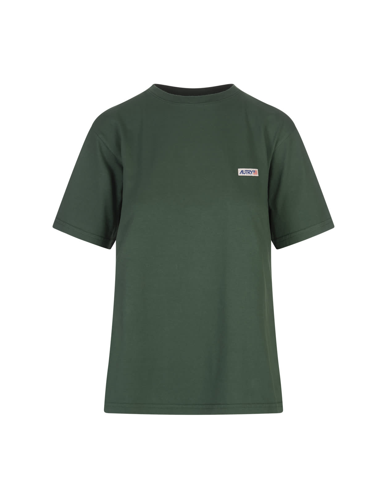 Green T-shirt With Applied Logo