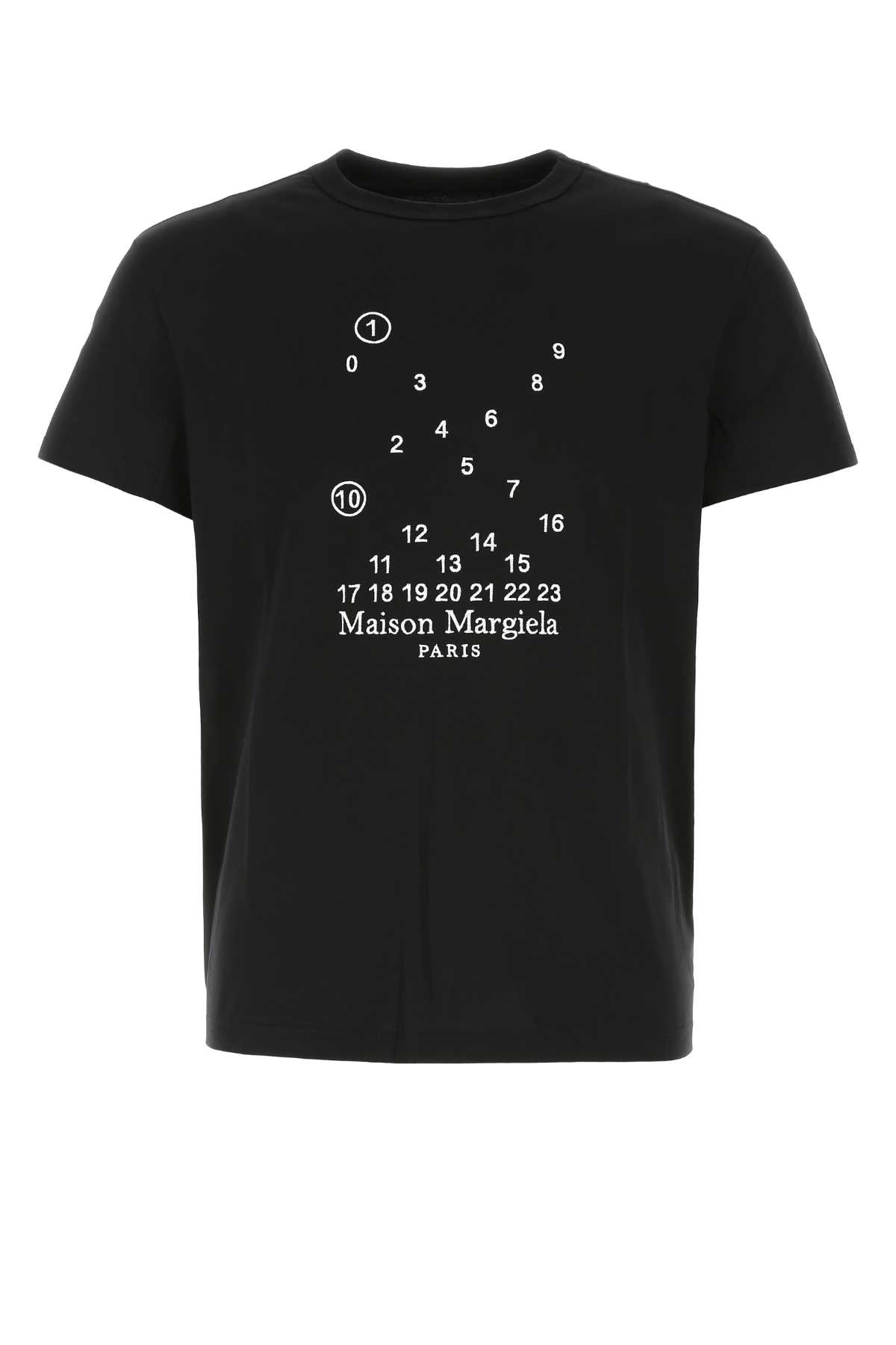 Shop Maison Margiela Black Cotton T-shirt In 900
