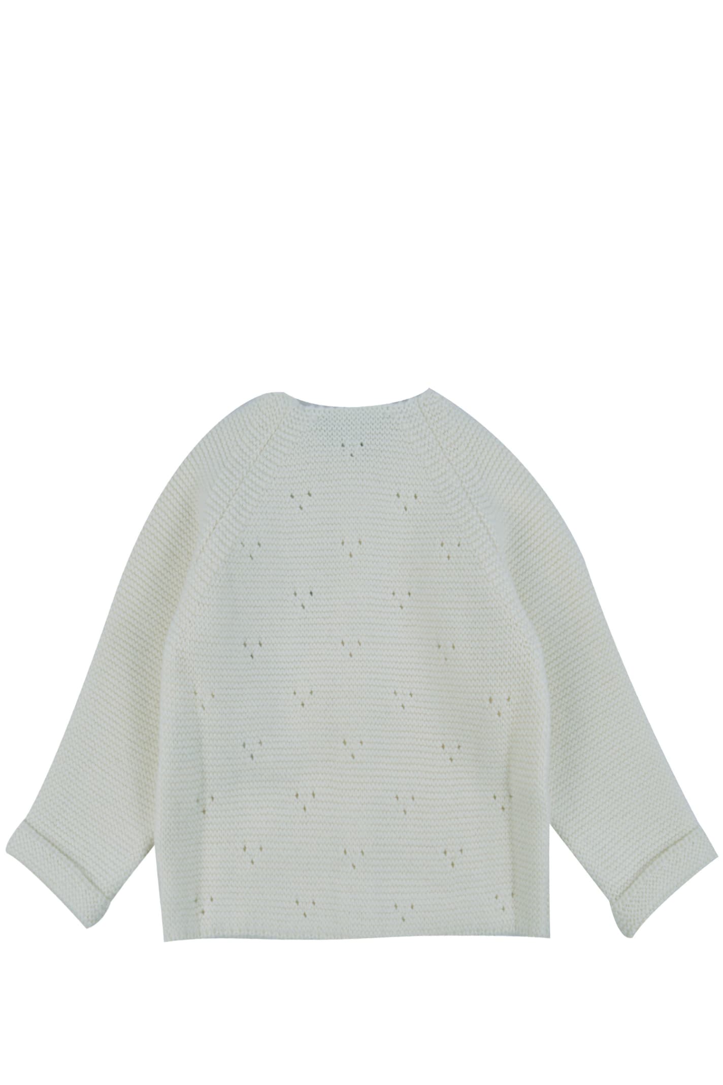 Shop Tartine Et Chocolat Cotton Sweater In White