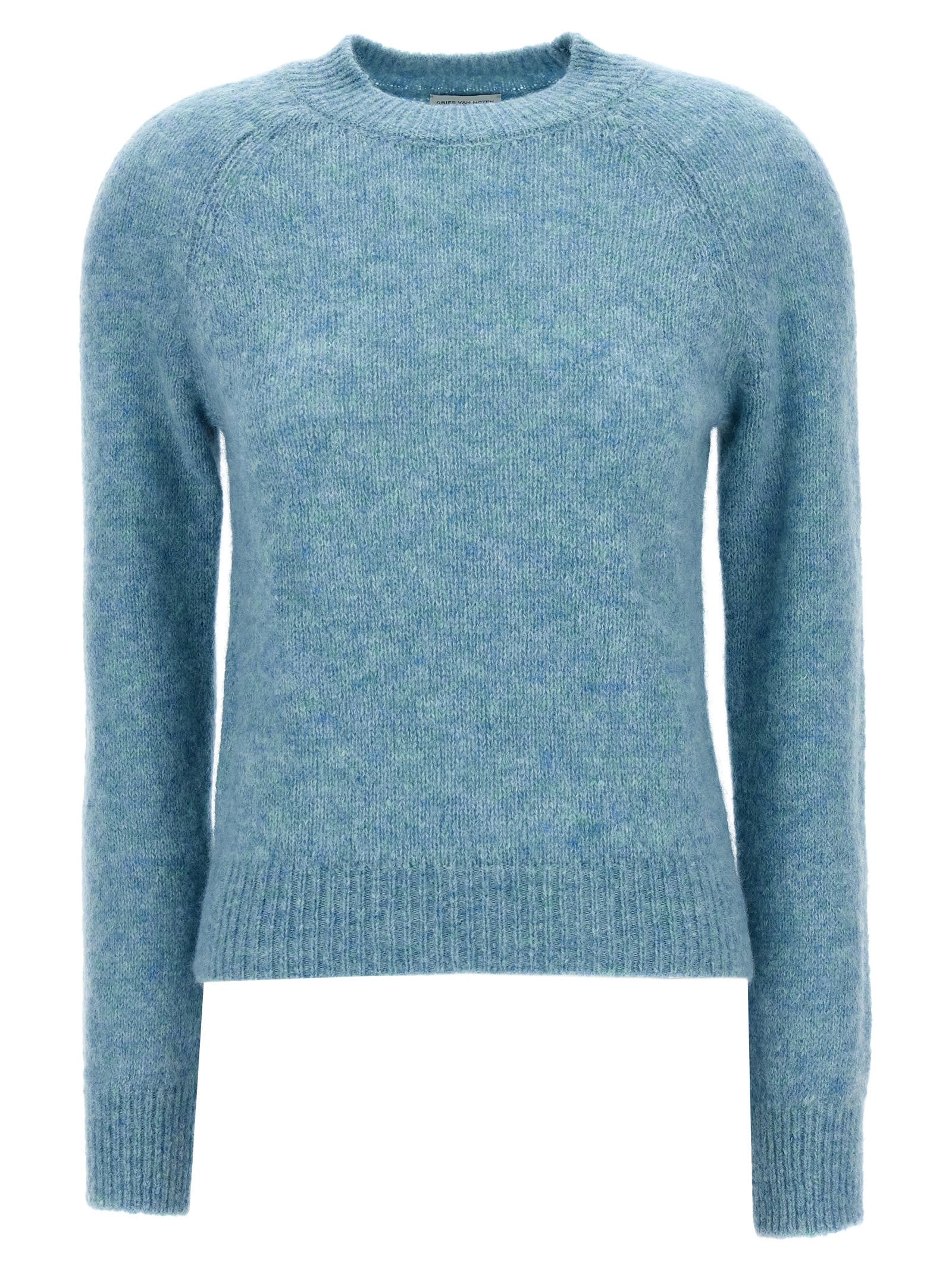 Shop Dries Van Noten Texas Sweater In Light Blue