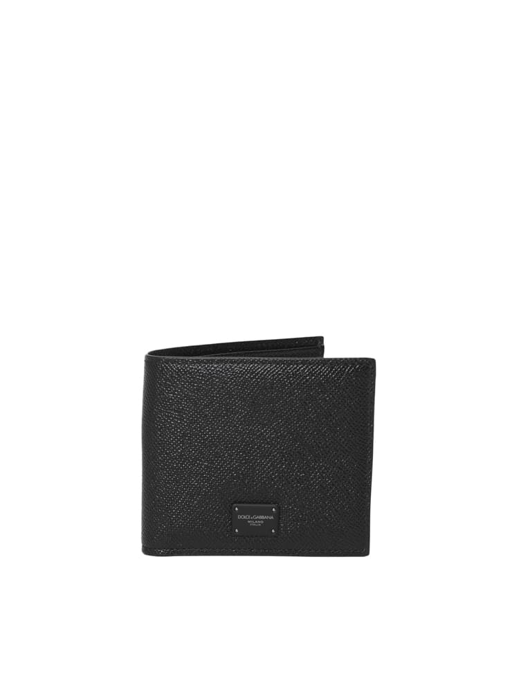 Dolce & Gabbana Wallet In Textured Leather With Logo Detail