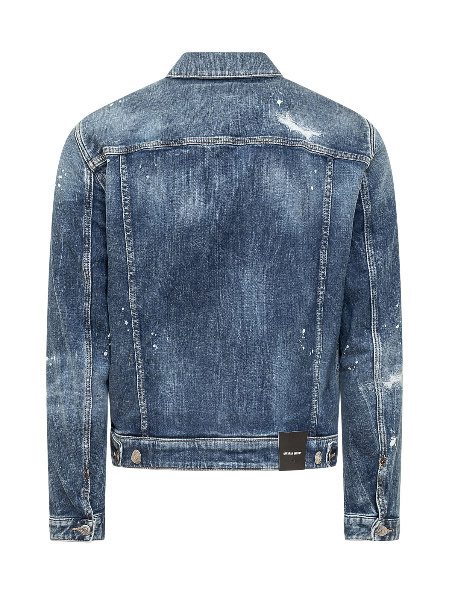 Shop Dsquared2 Dan Jean Jacket In Navy Blue