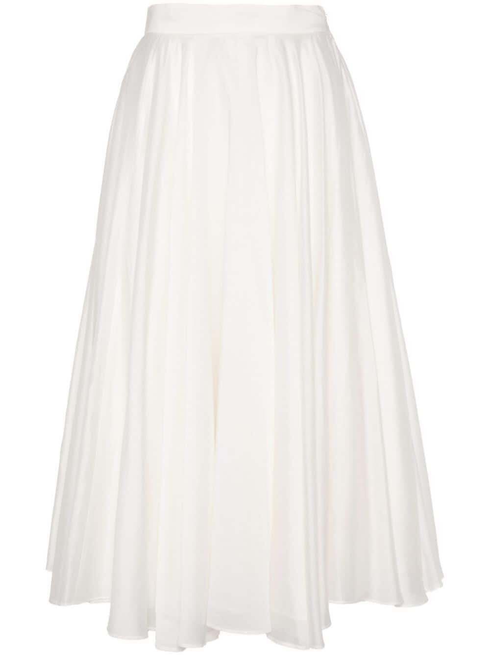 Drhope Midi Skirt With Pleats In White