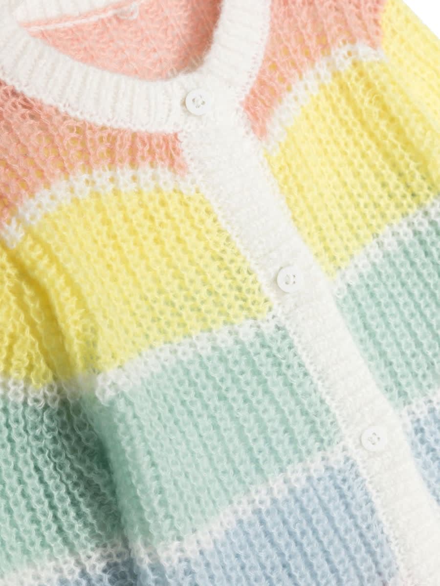 Shop Stella Mccartney Striped Cardigan In Multicolour