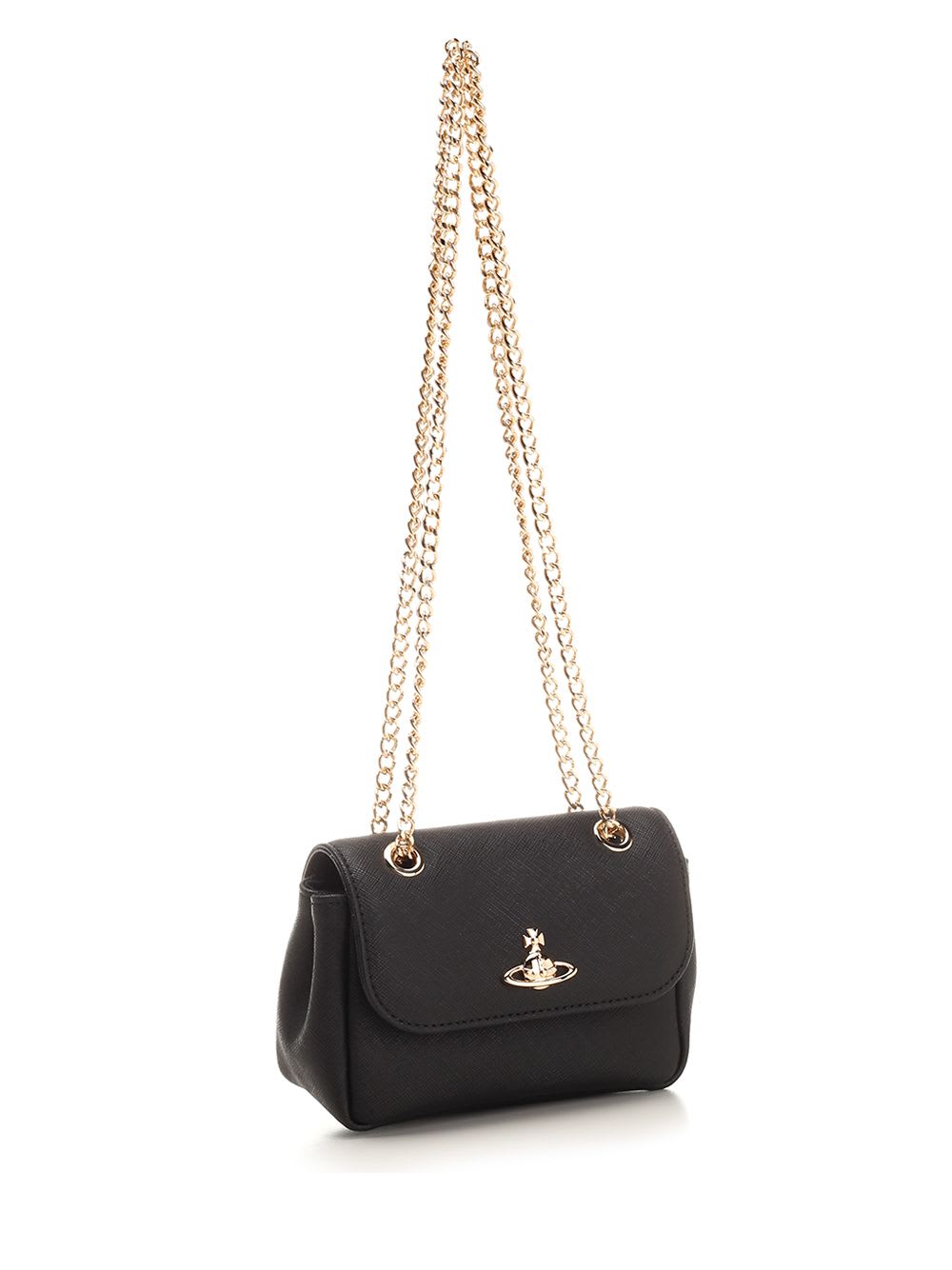 Vivienne Westwood Purse Chain Shoulder Bag In Black