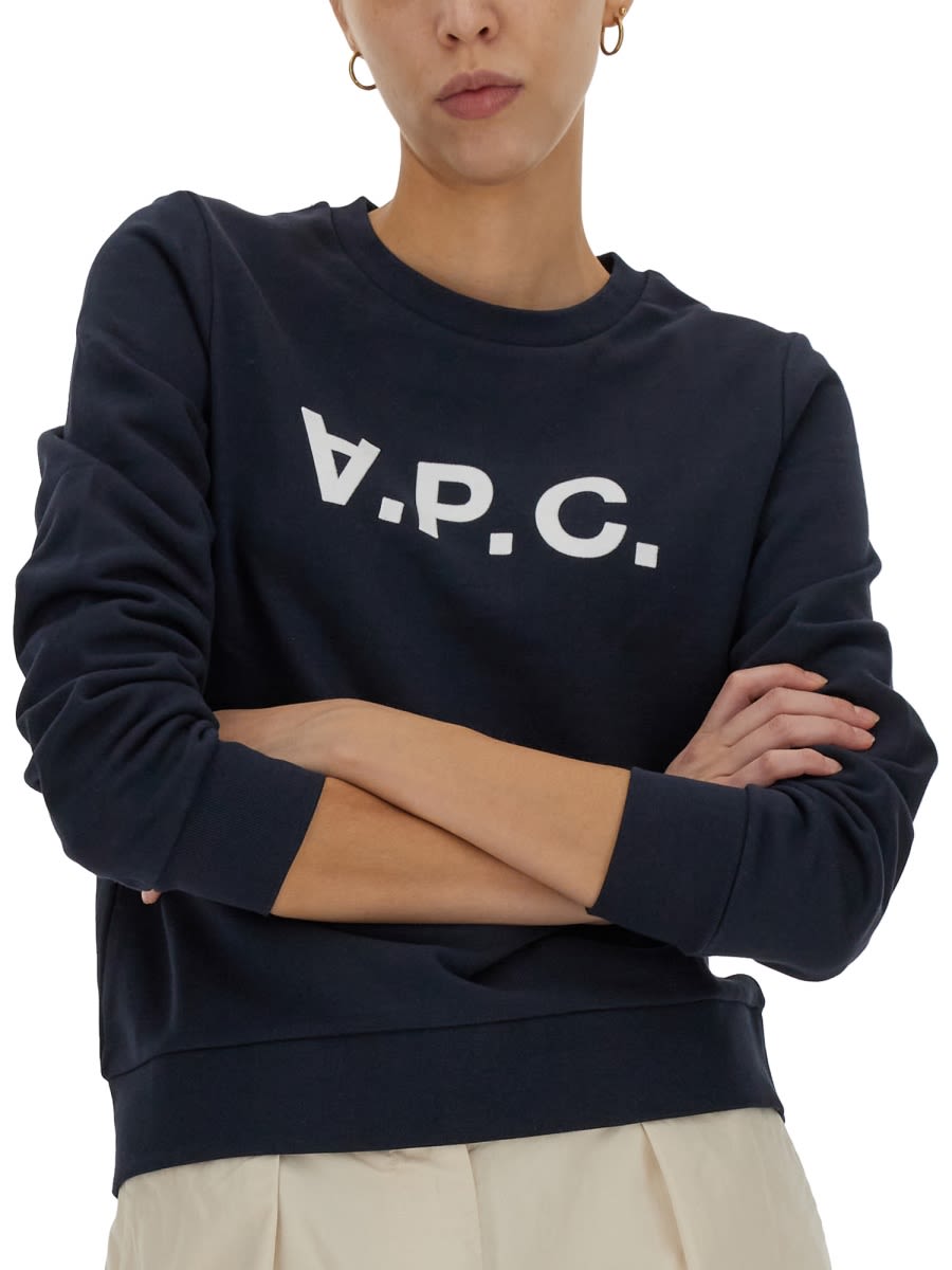 Shop Apc Live Sweatshirt In Blue