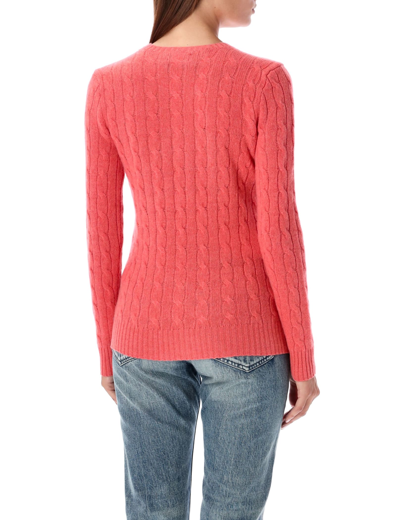 Shop Ralph Lauren Julianna Cable Knit Sweater In Multi