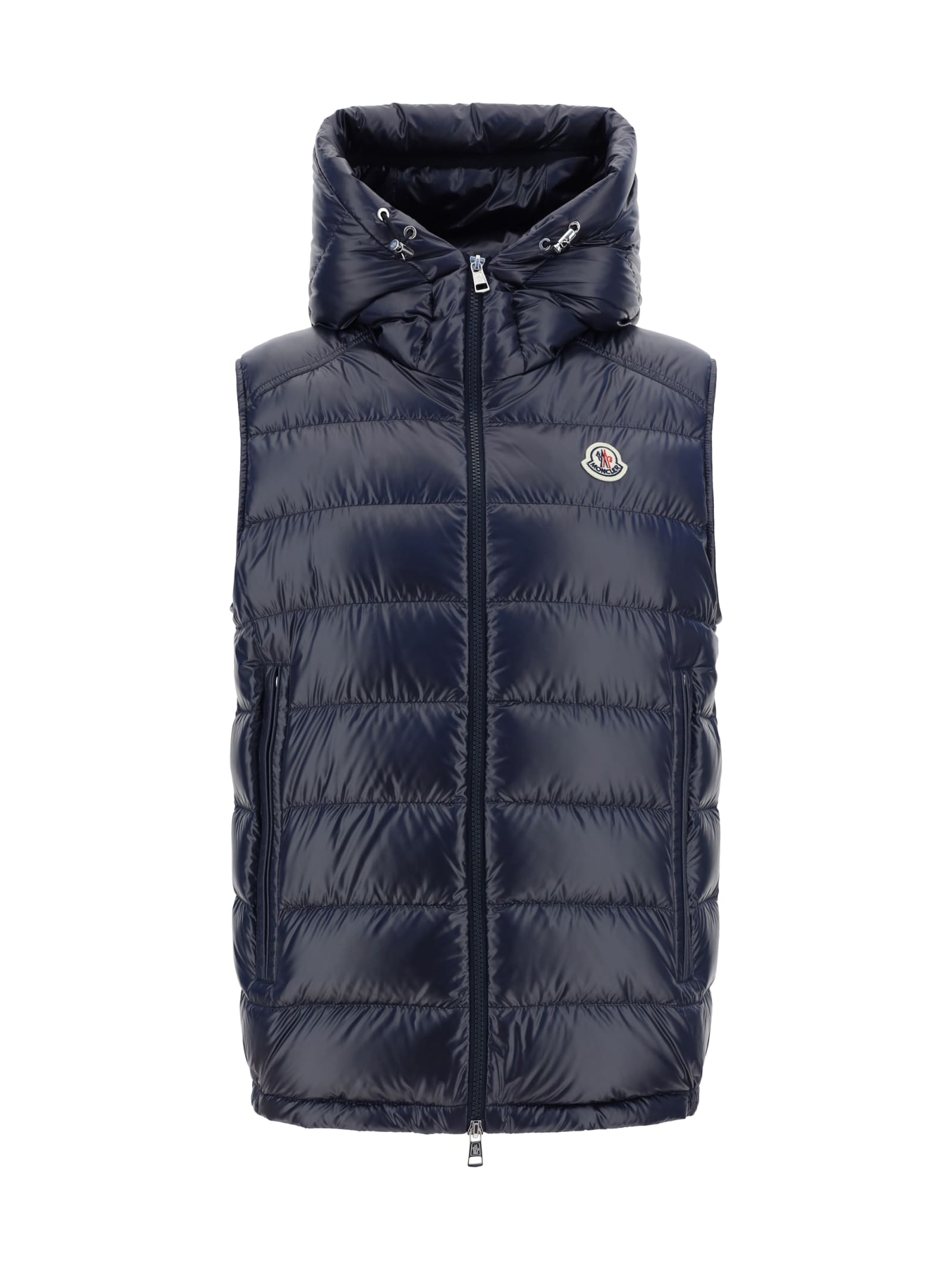 Shop Moncler Barant Padded Vest In Blue