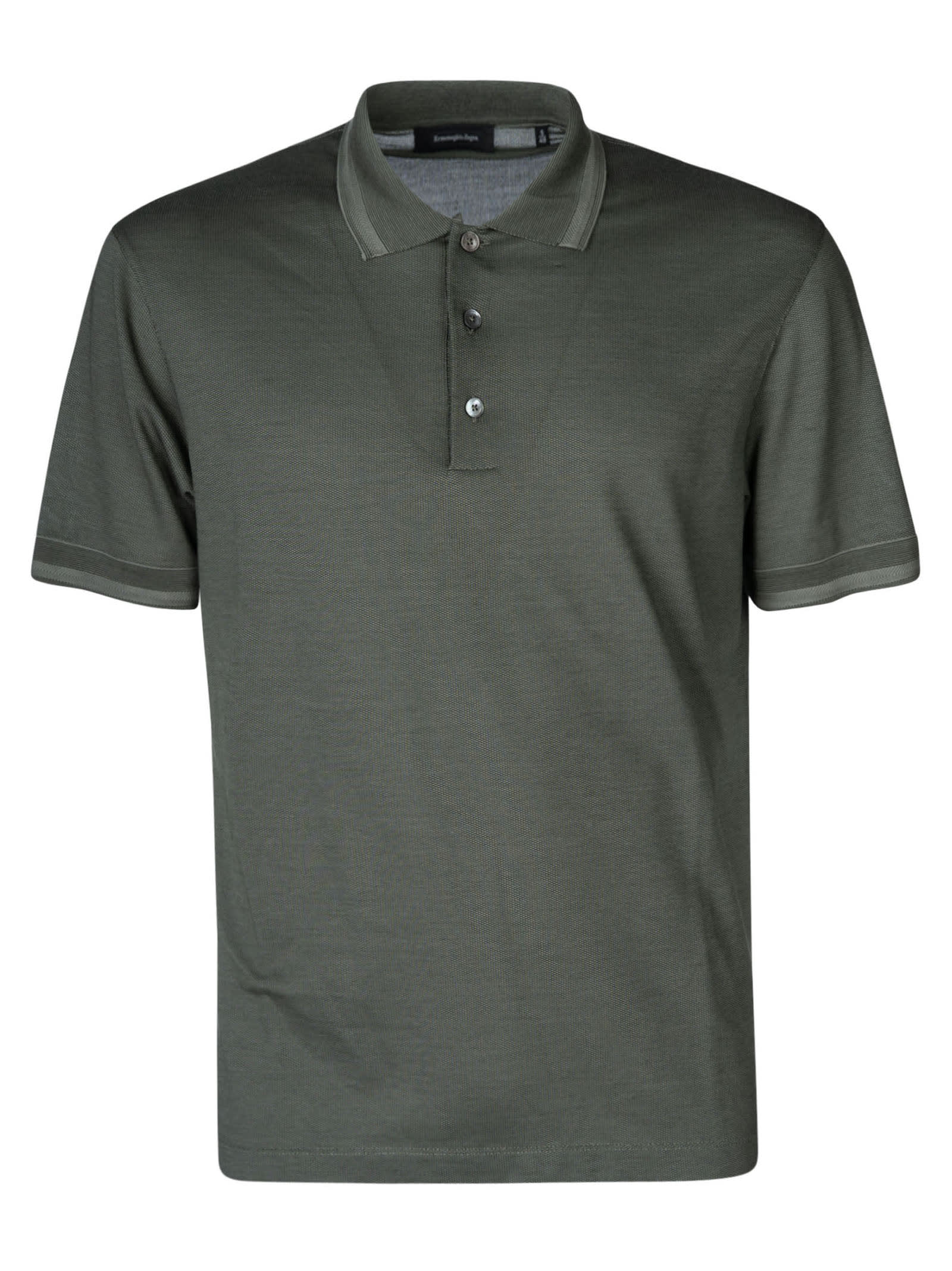 Ermenegildo Zegna Silk And Cotton Short-sleeve Polo Shirt