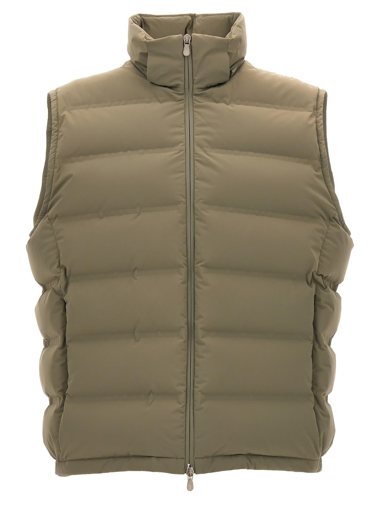 Shop Brunello Cucinelli Hooded Vest In Green