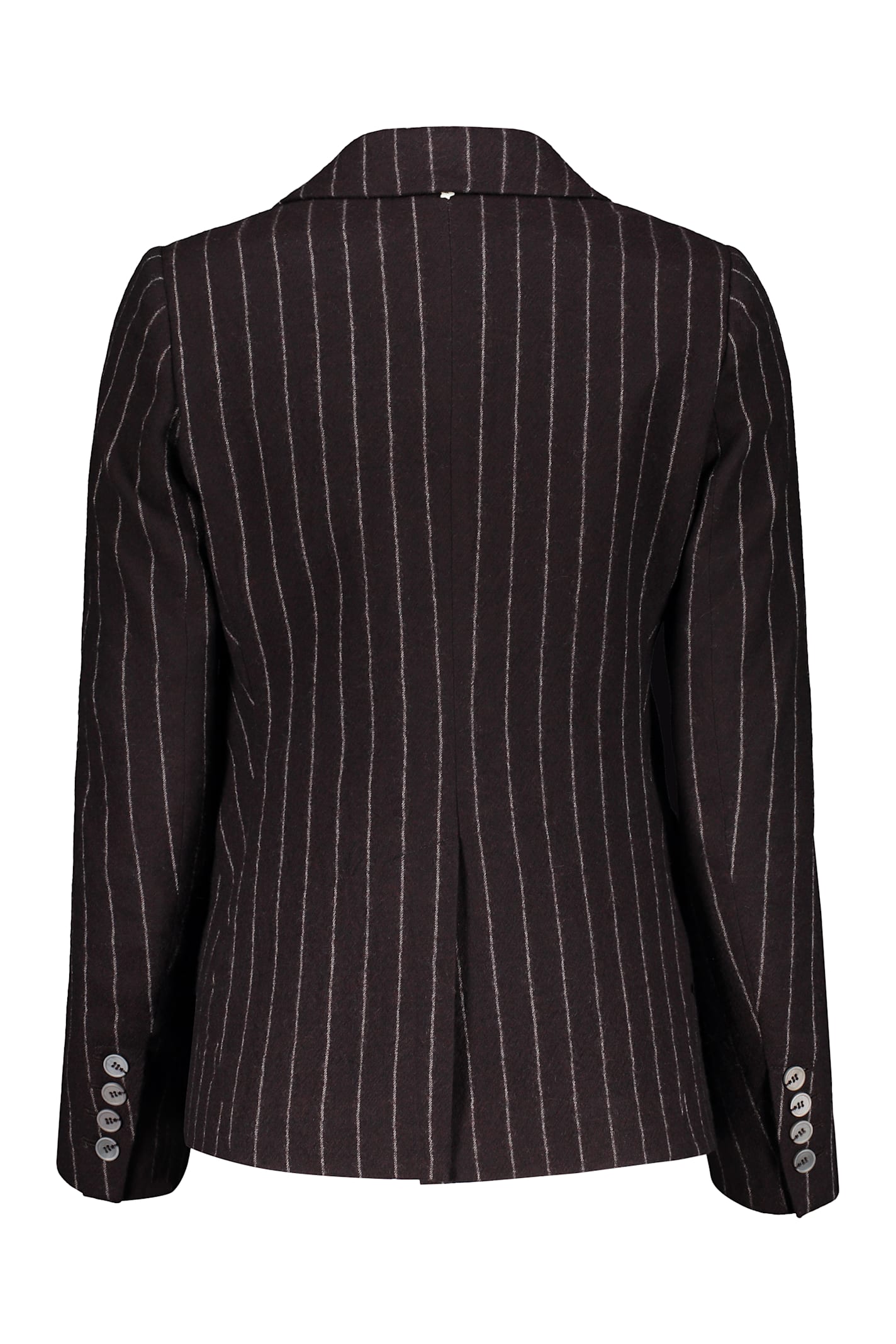 Lorena Antoniazzi Virgin Wool Blazer In Brown