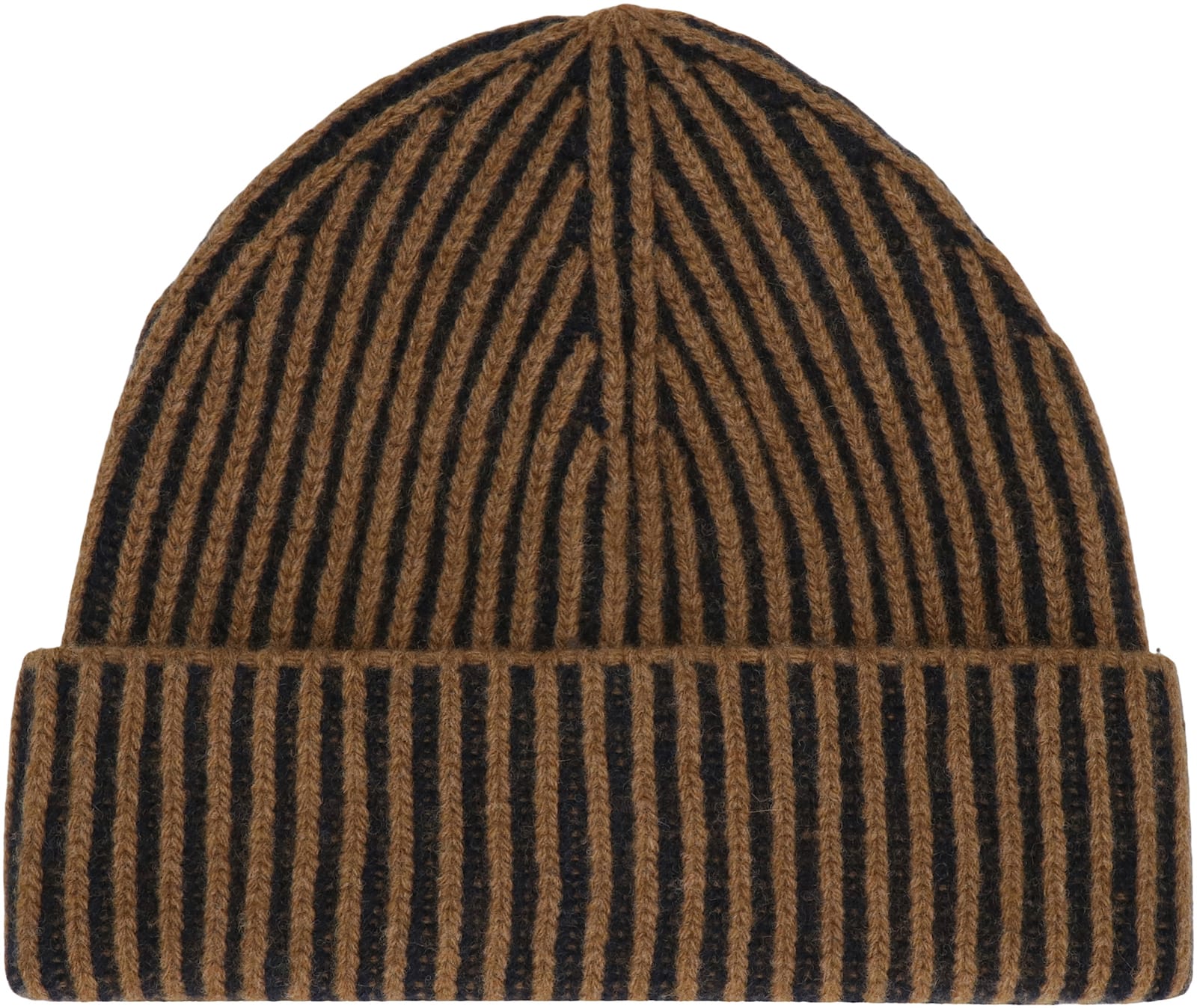 Moorer Davis Knitted Beanie In Brown