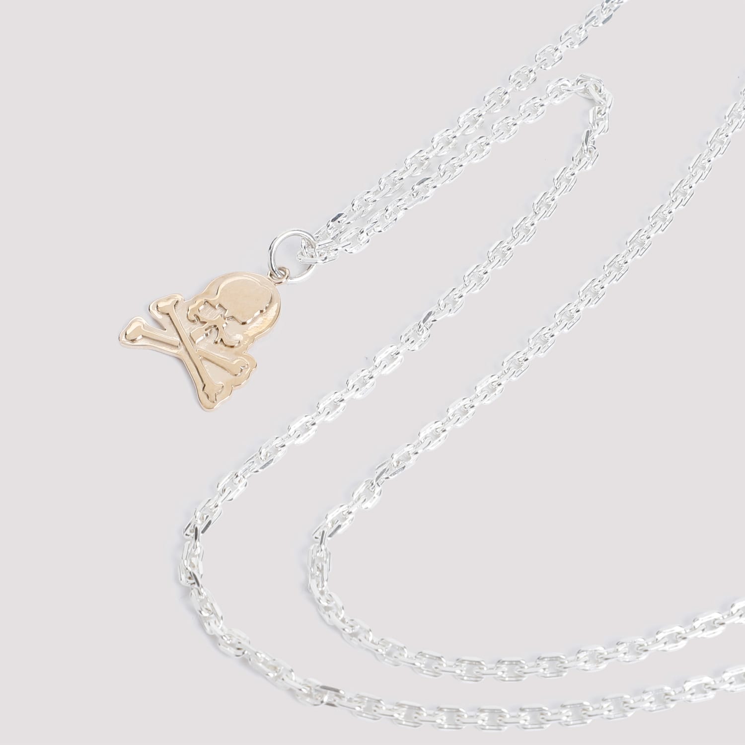 Shop Mastermind Japan Charm Necklace In Silver Gold