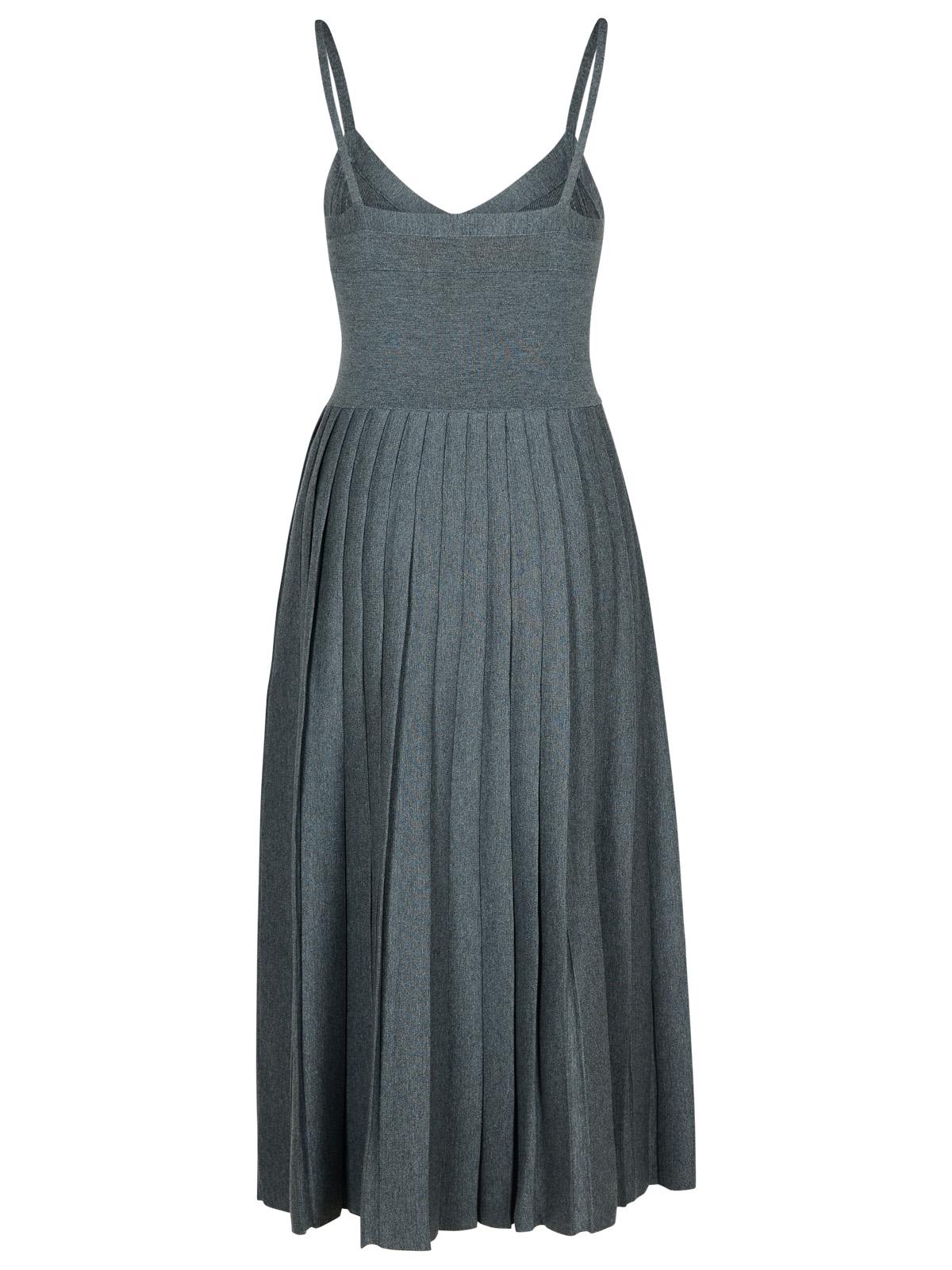 Shop Khaite Elio Grey Wool Dress