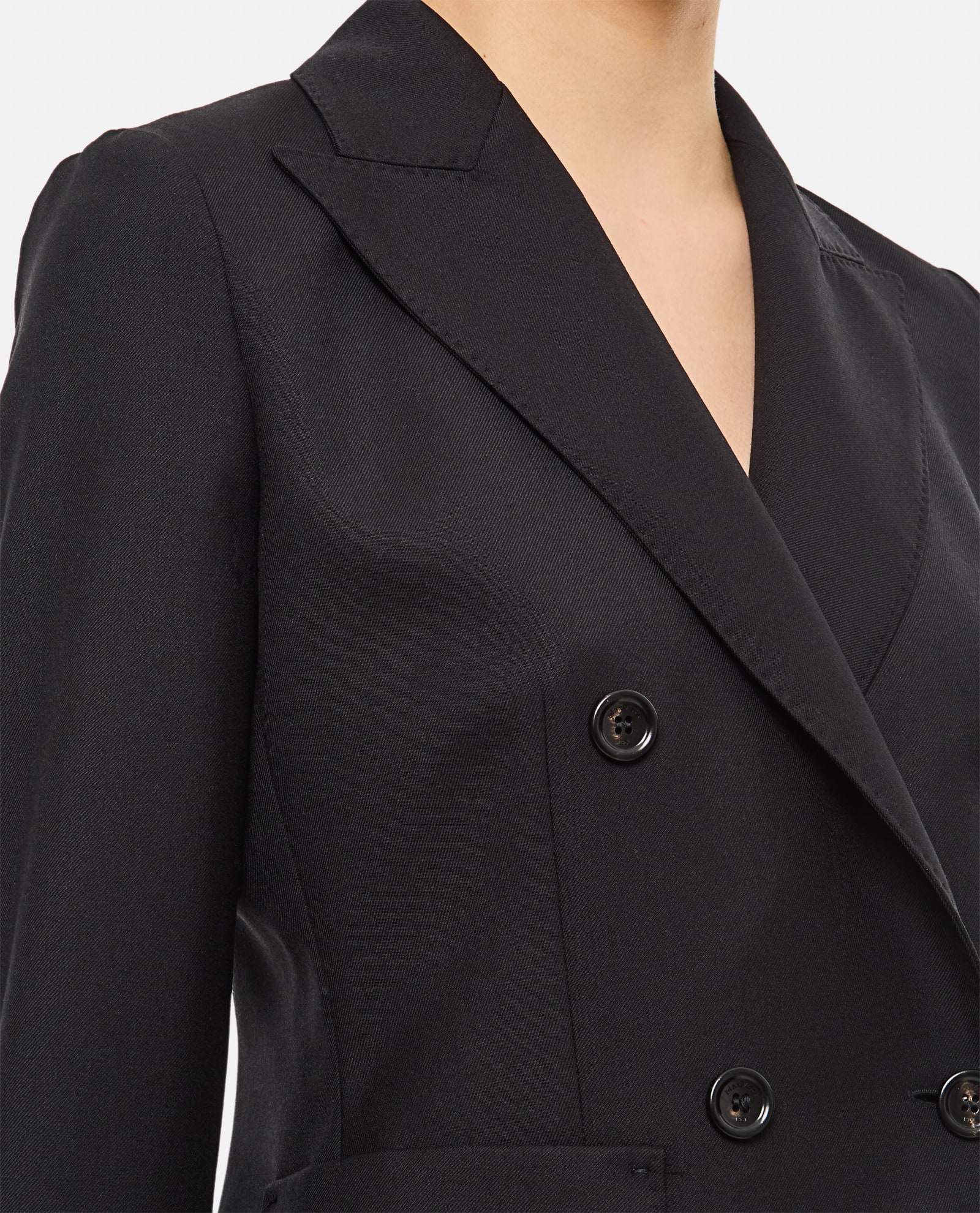 Shop Max Mara Osanna Long Sleeve Jacket In Black