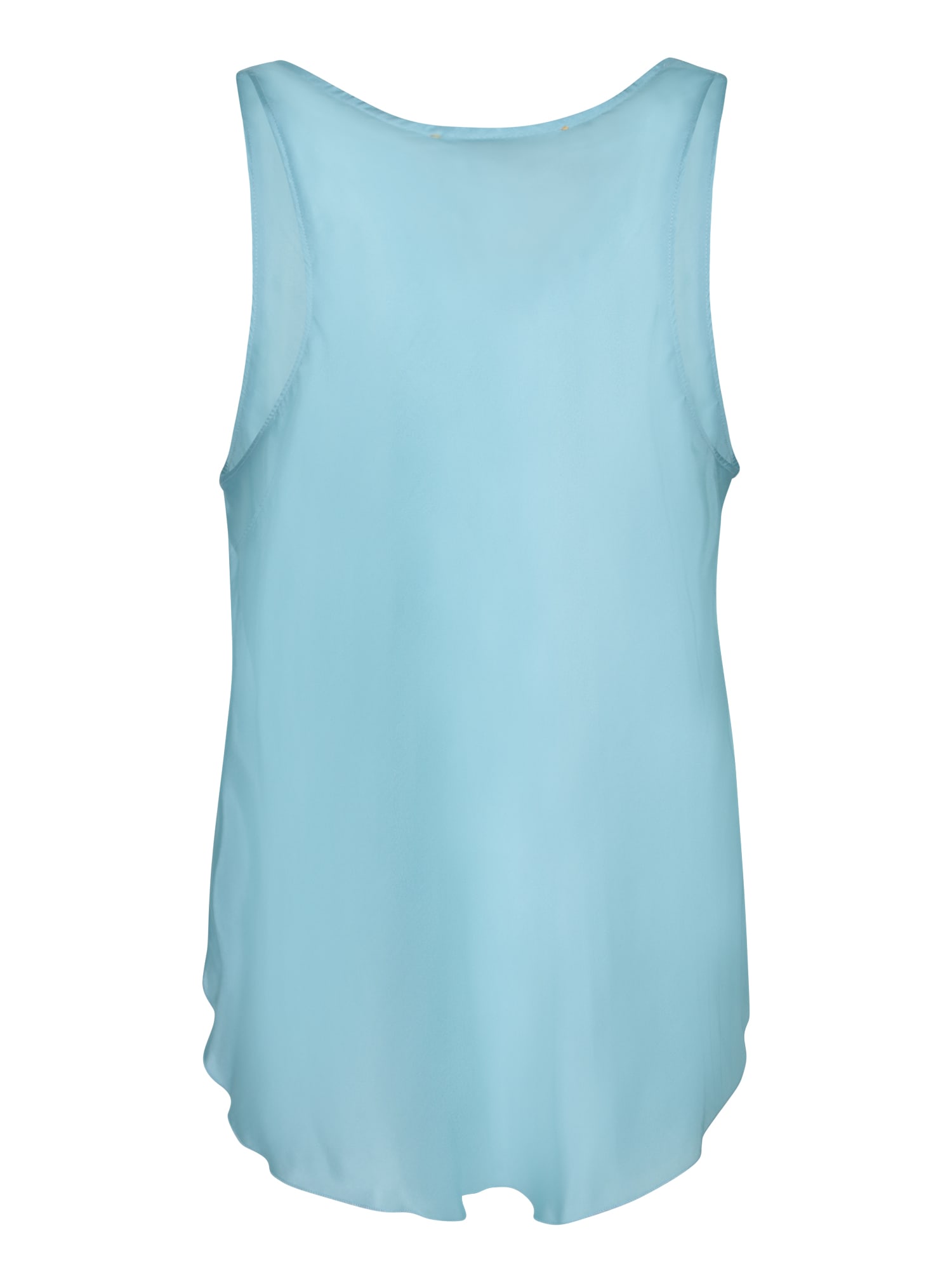 Shop Forte Forte Habotai Silk Top In Aqua In Blue