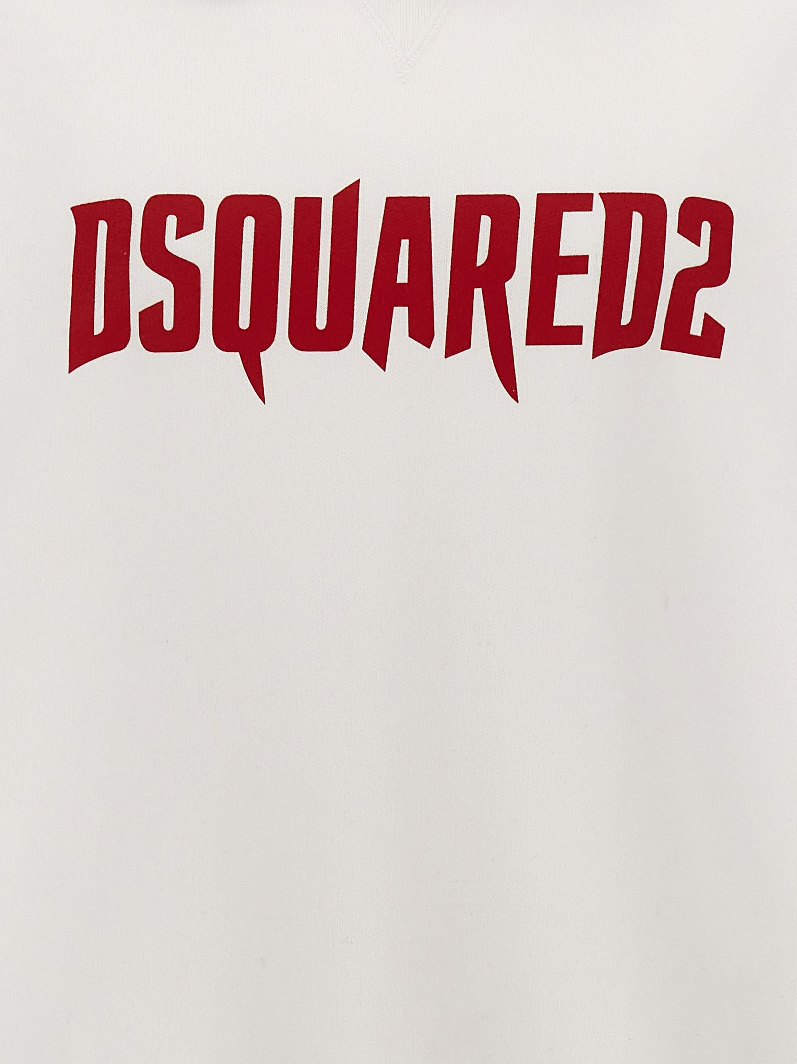 Shop Dsquared2 Logo Print Hoodie In White