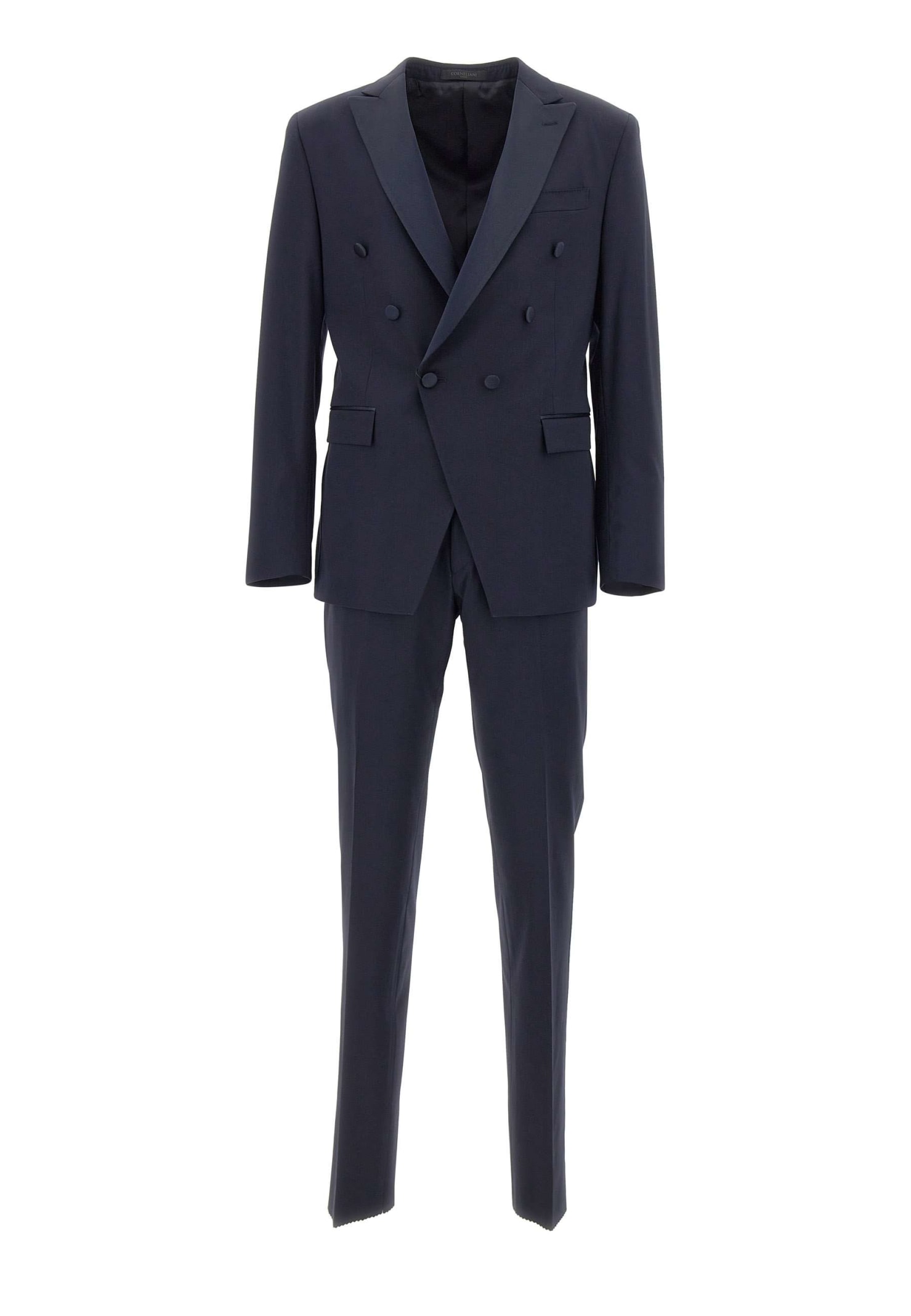 Shop Corneliani Cool Wool Two-piece Suit In Blue