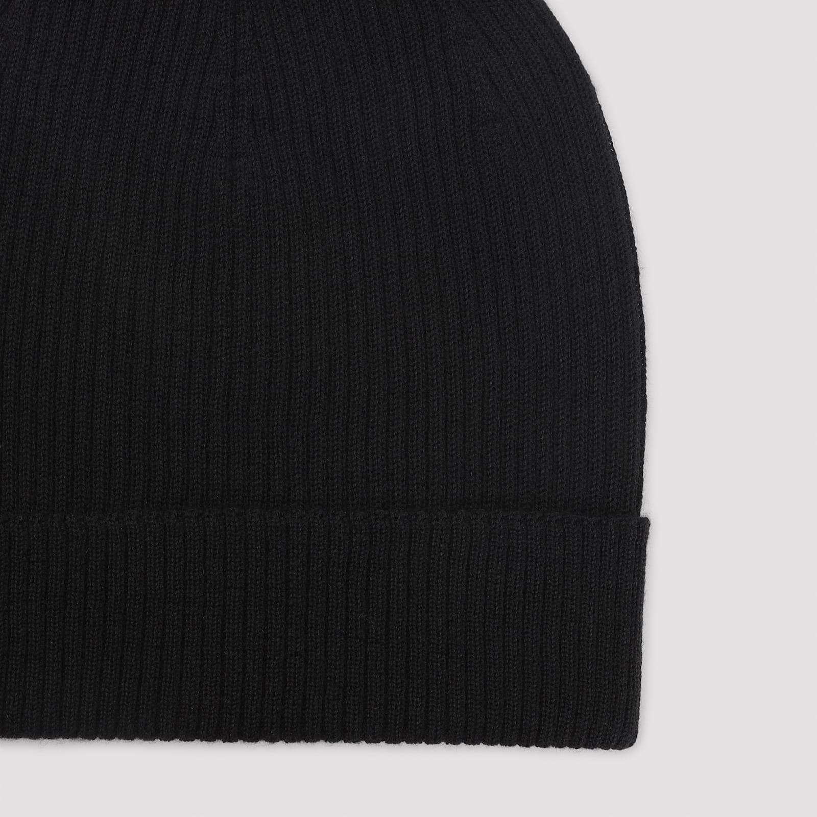 Rick Owens Ribbed Wool Beanie In Gray