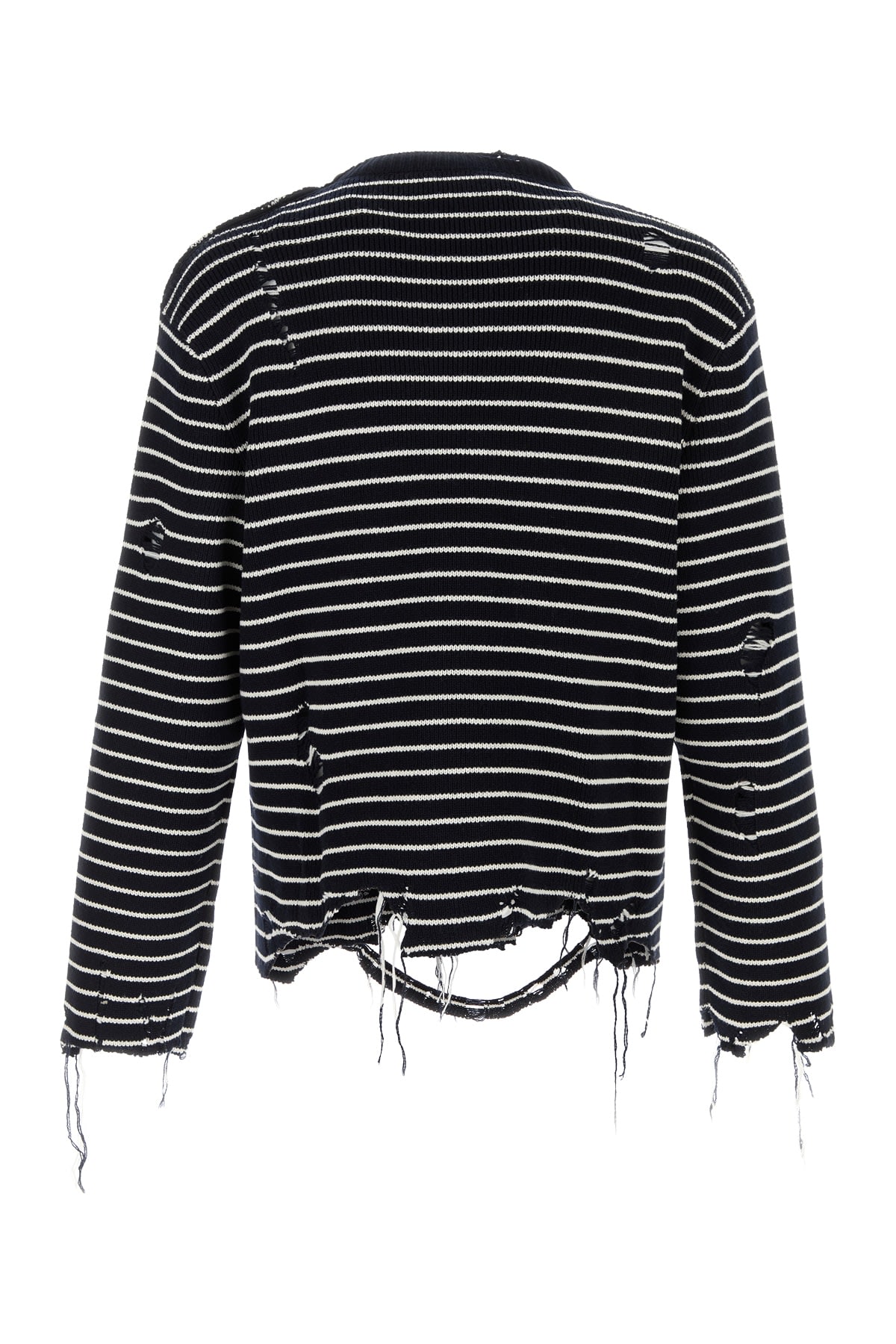 Shop Alexander Mcqueen Distres Stripe Wo W Button Dtl In 4035