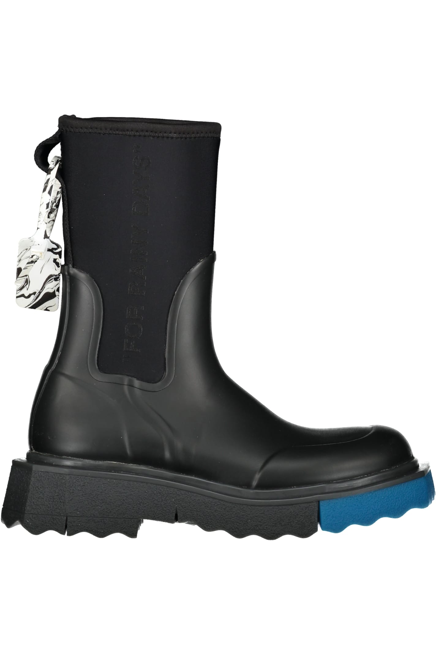 Off-white Rubber And Neoprene Rain Boots In Black
