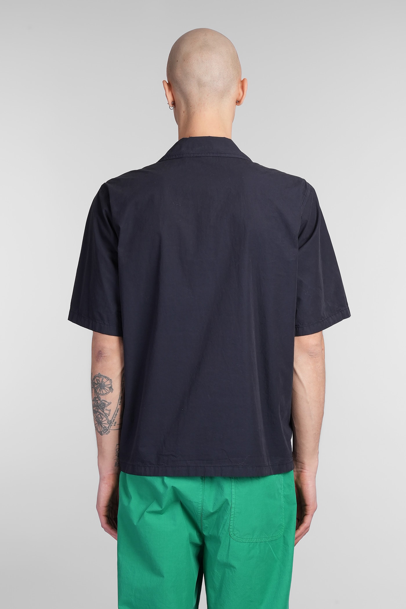 Aspesi Ago Shirt In Blue Cotton In Blue