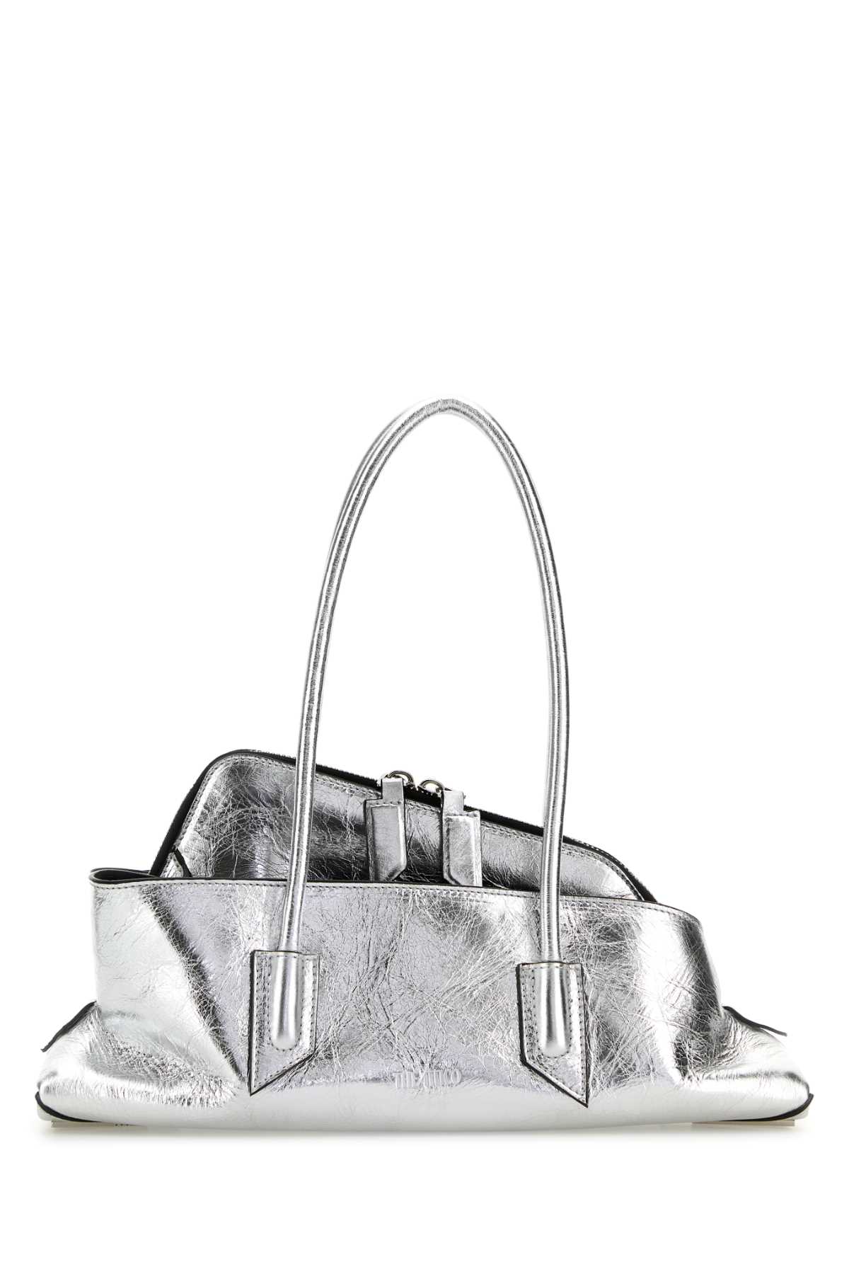 Silver Leather Small La Passeggiata Handbag