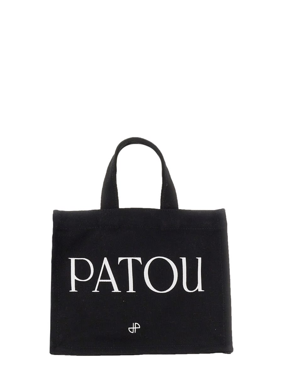 Shop Patou Tote Bag With Logo Print In Black