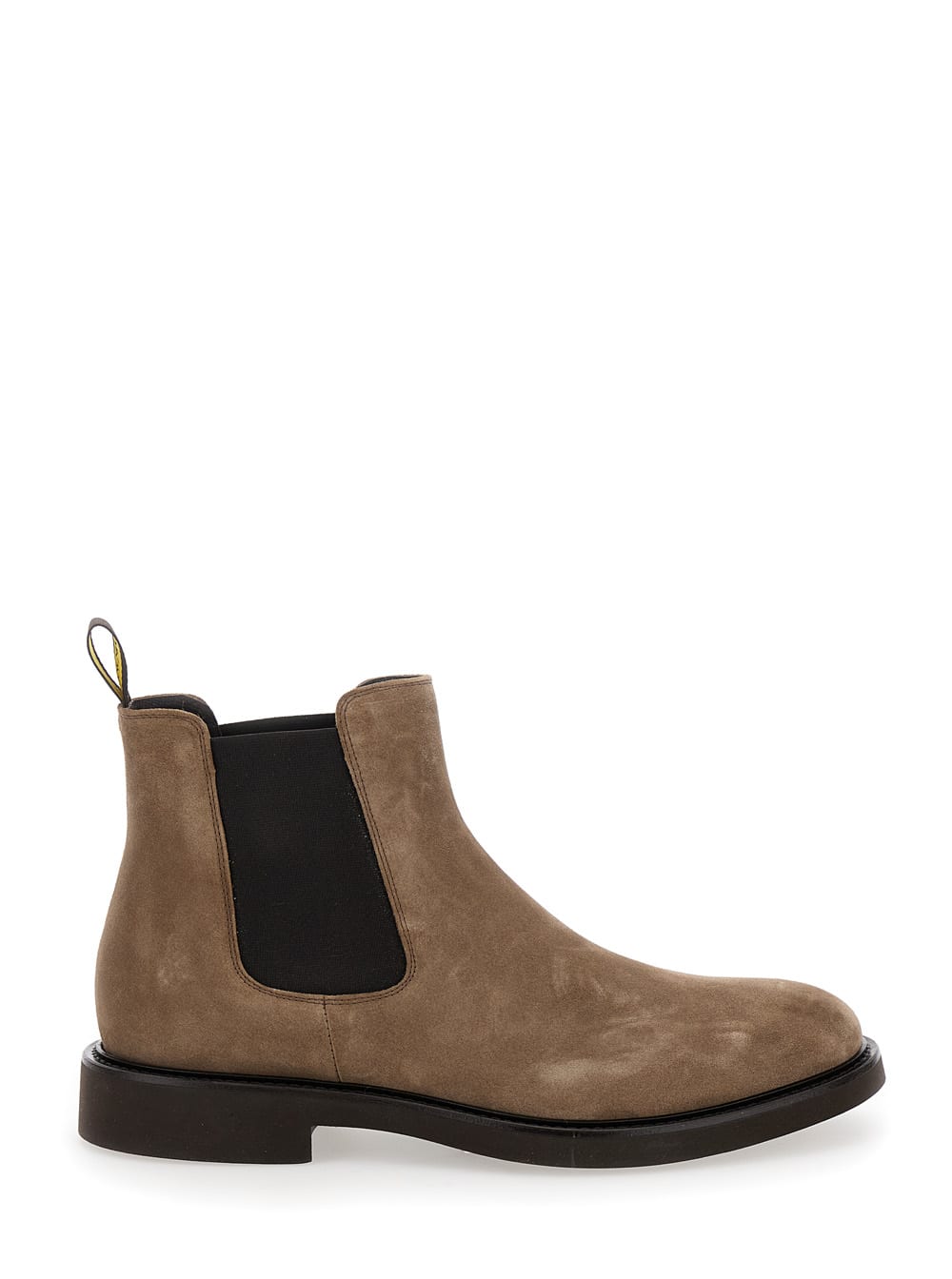 Shop Doucal's Beatles Light Brown Chelsea Boots In Suede Man