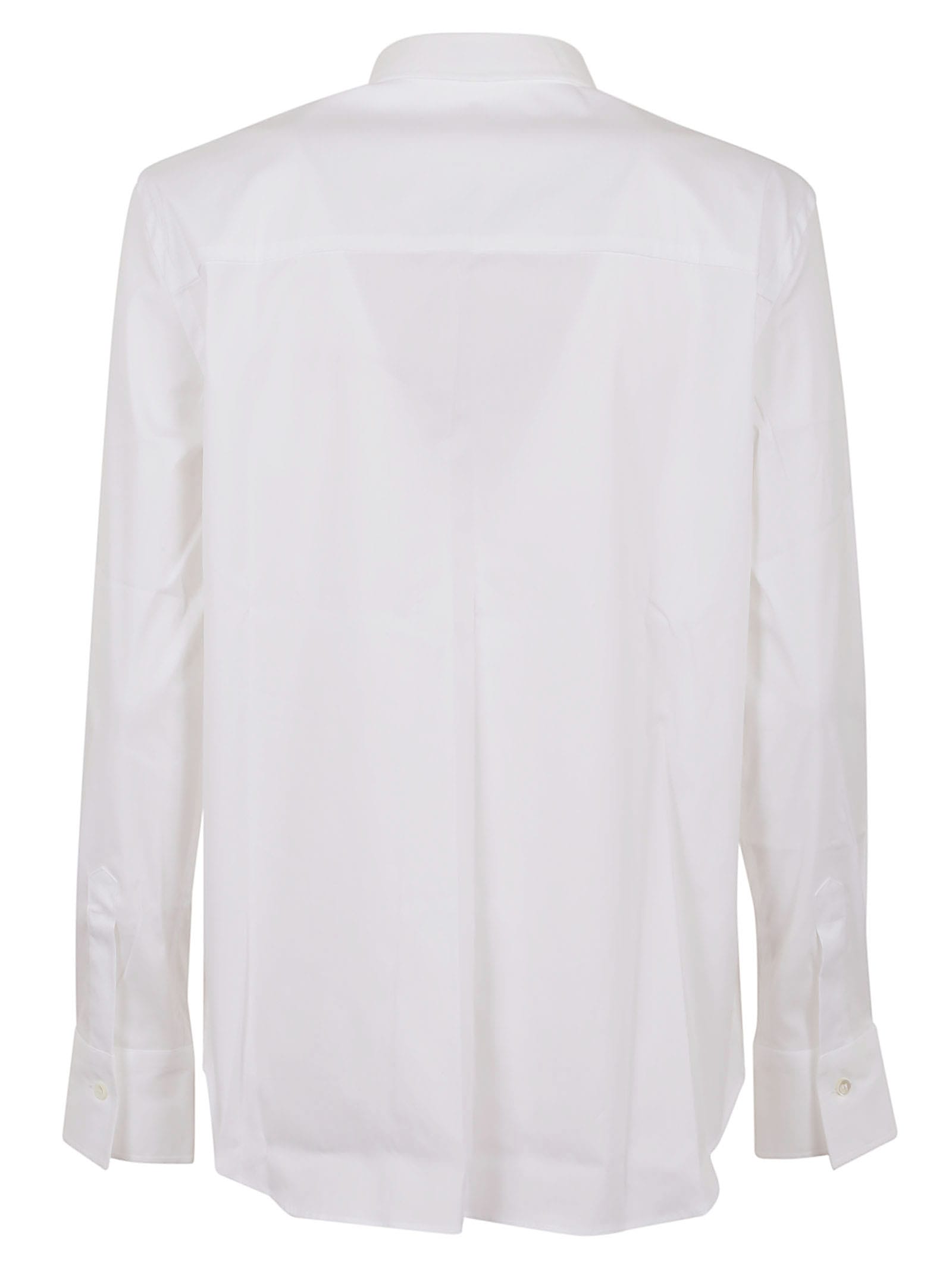 Brunello Cucinelli White Shirt With Structured Collar In Bianco