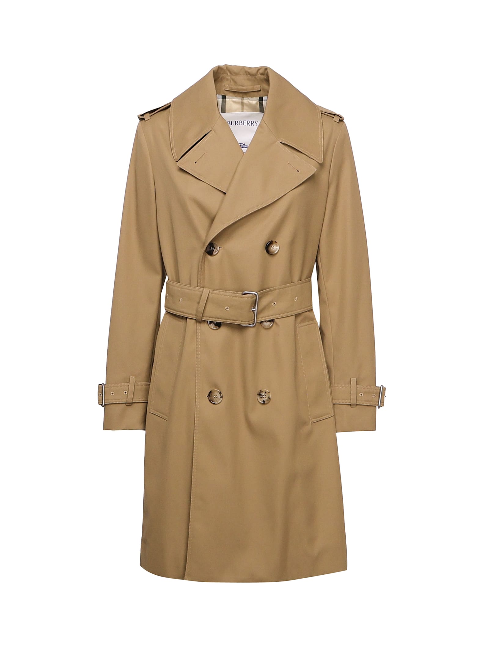 Mid-length Cotton Blend Trench Coat