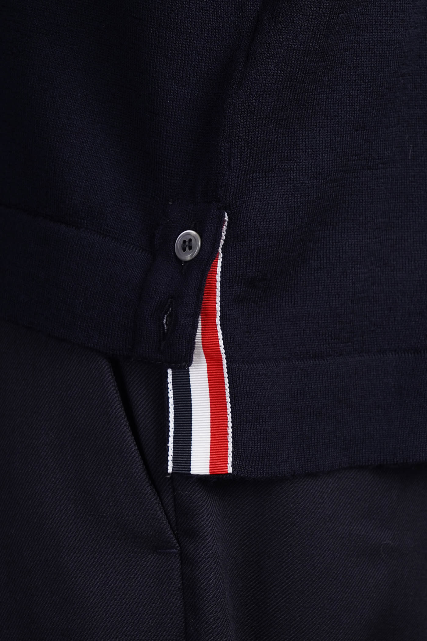 Shop Thom Browne Cardigan In Blue Wool