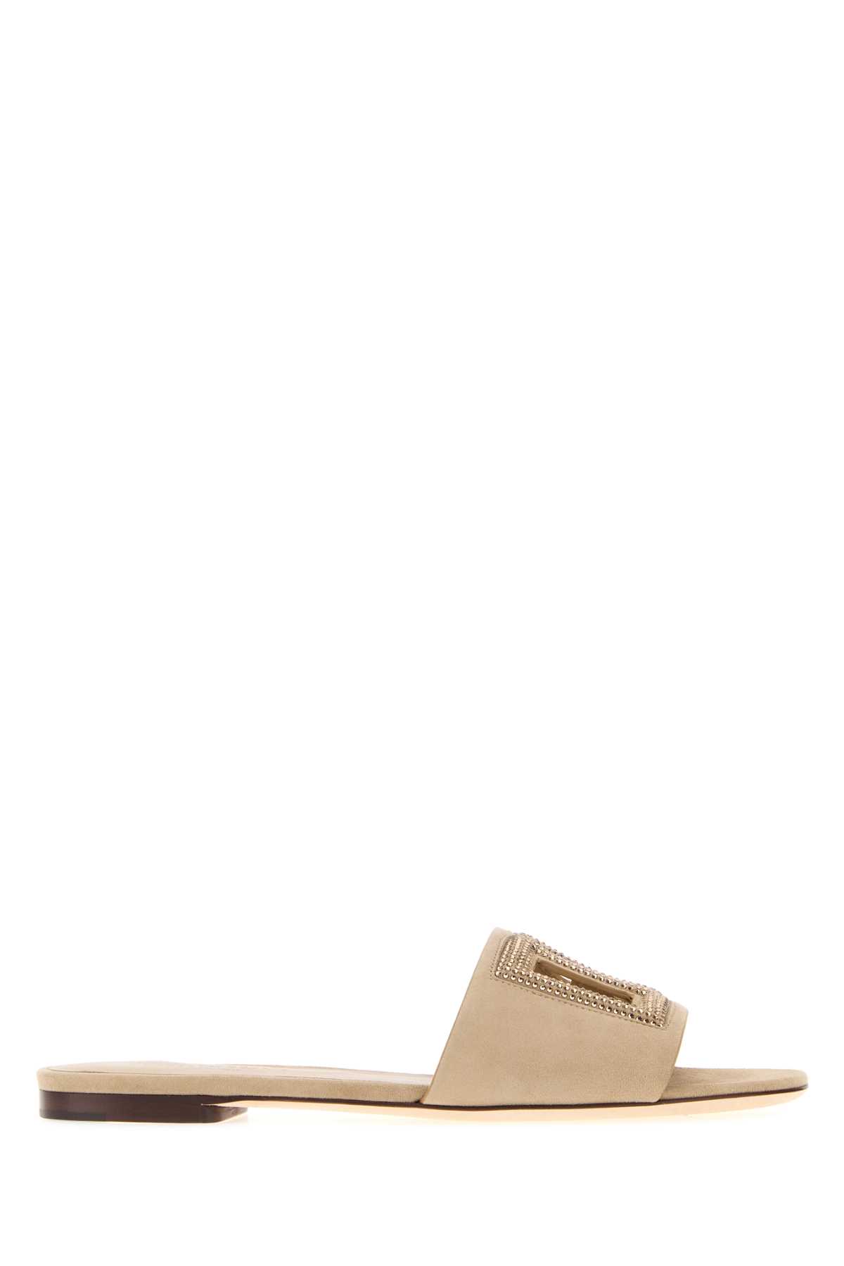 Dolce & Gabbana Beige Suede Slippers
