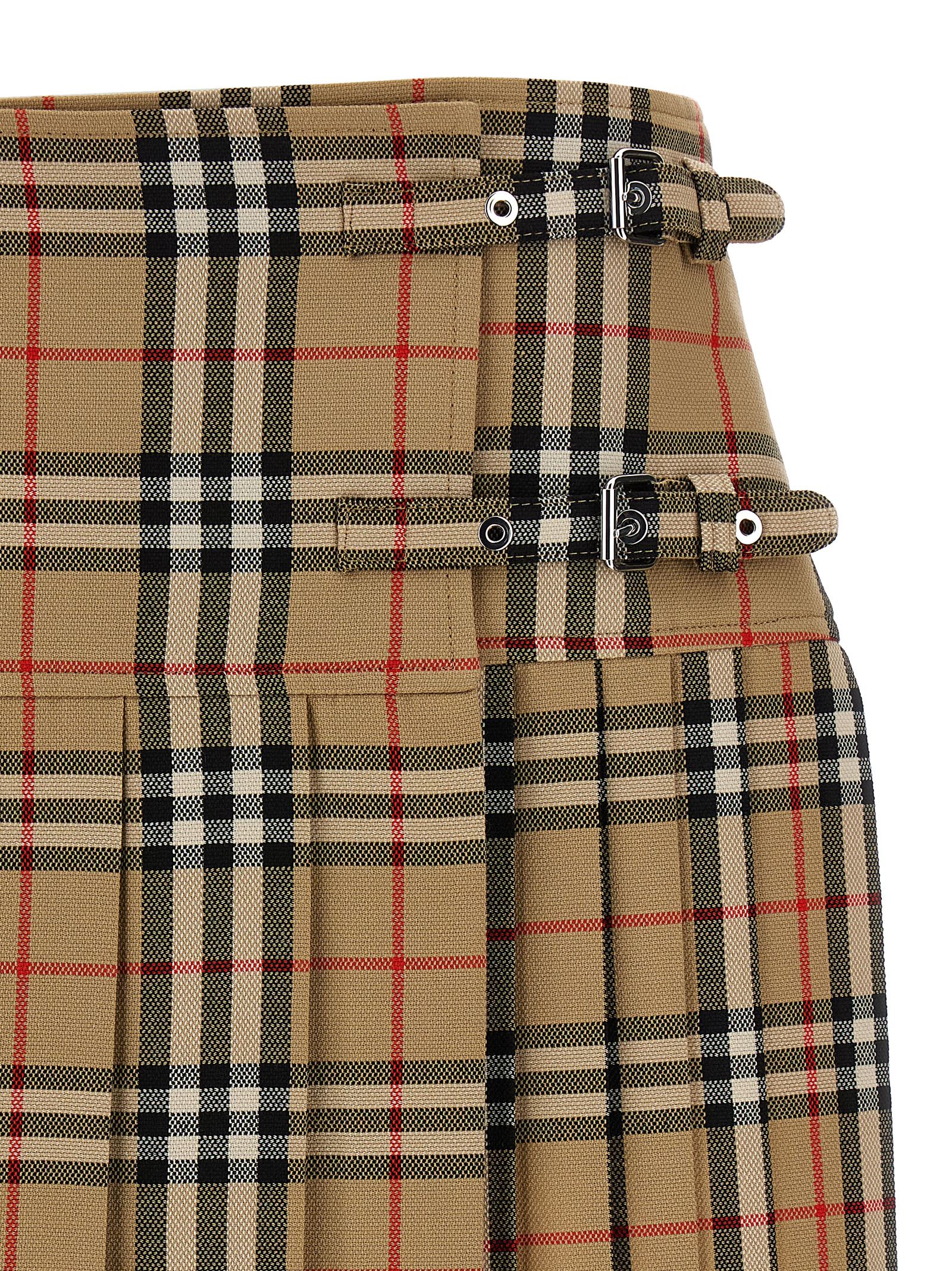 Shop Burberry Kilt Skirt
