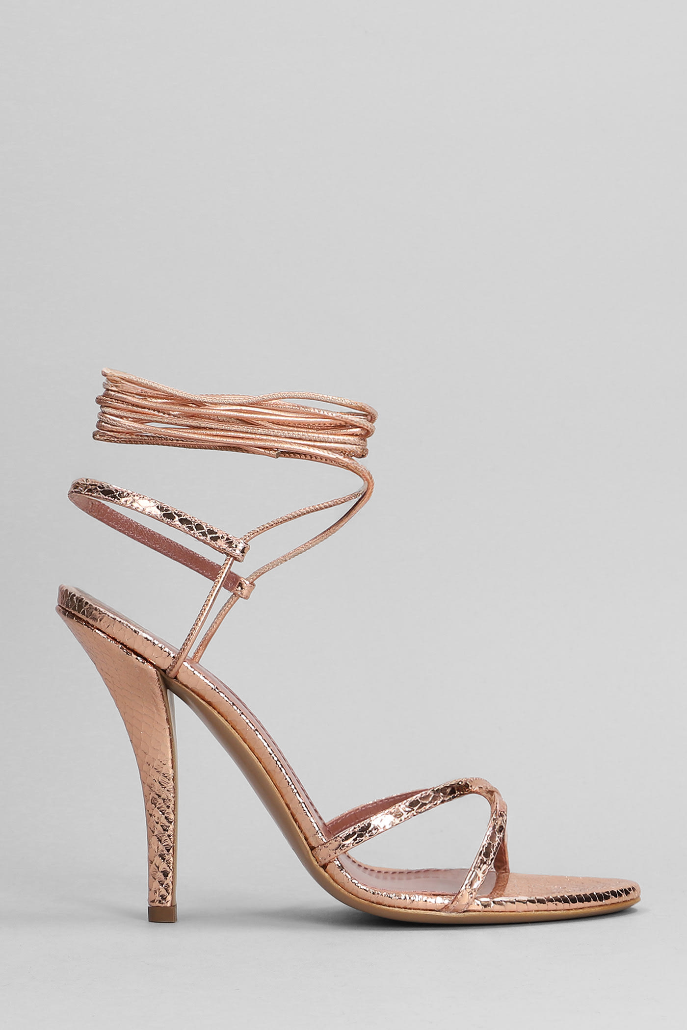 Linda 105 Sandals In Copper Leather