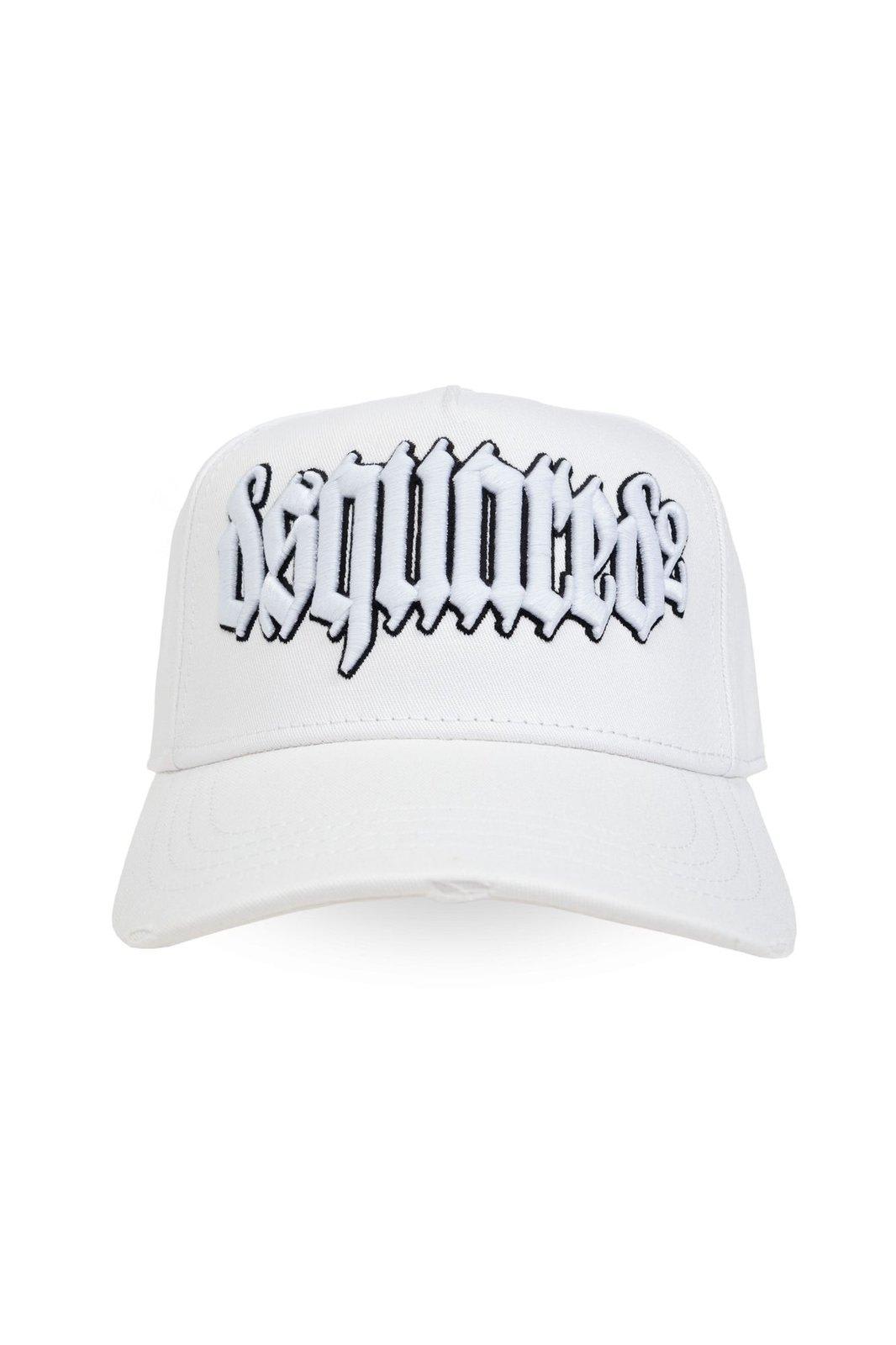 Shop Dsquared2 Logo Embroidered Baseball Cap In Bianco