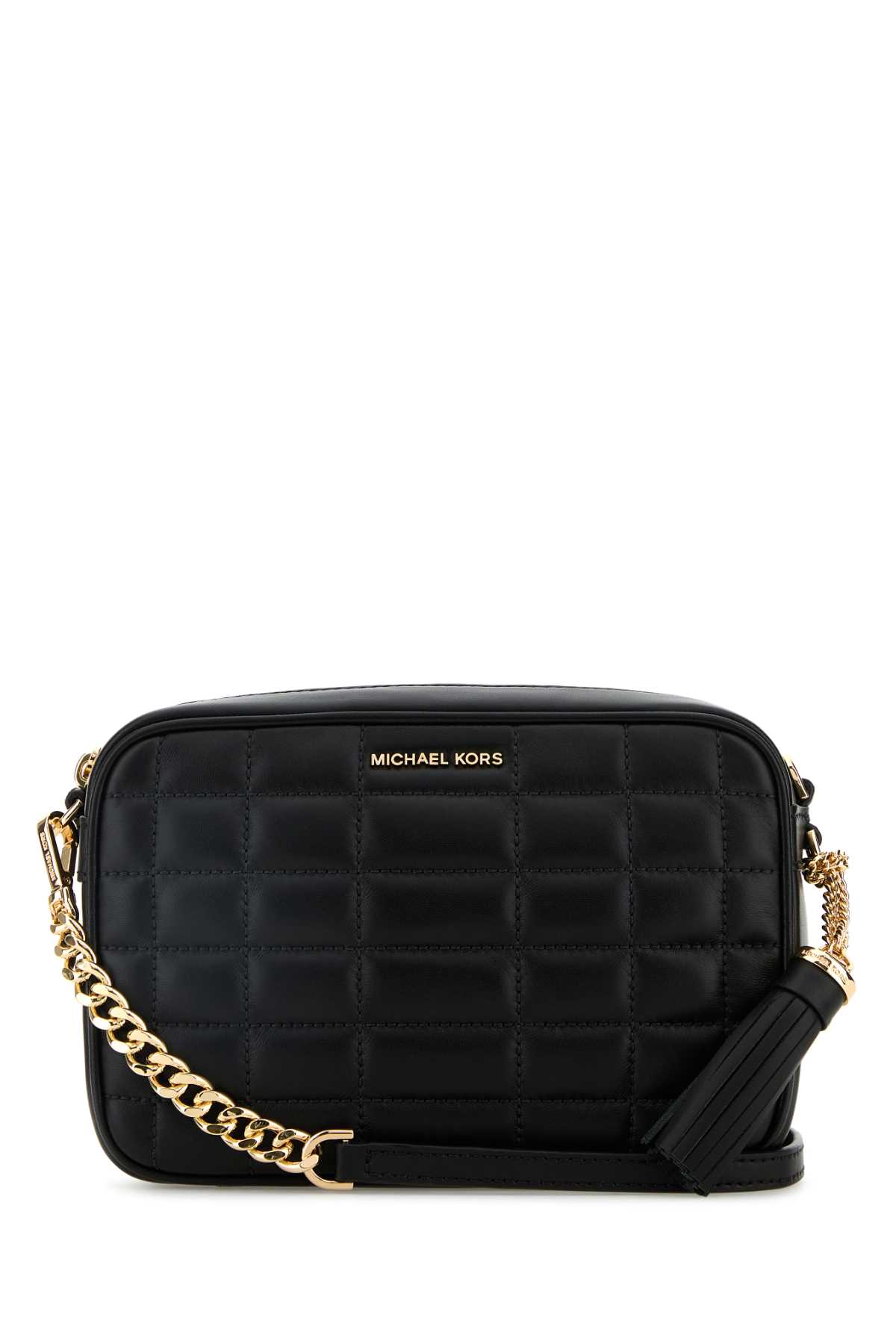 Black Leather Jet Set Crossbody Bag