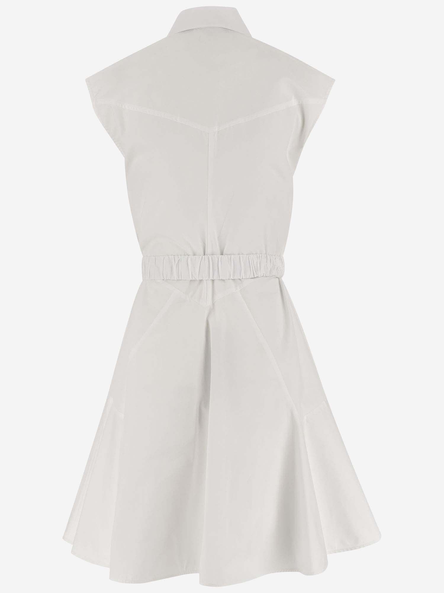 Shop Pinko Cotton Dress With Love Birds Belt In White