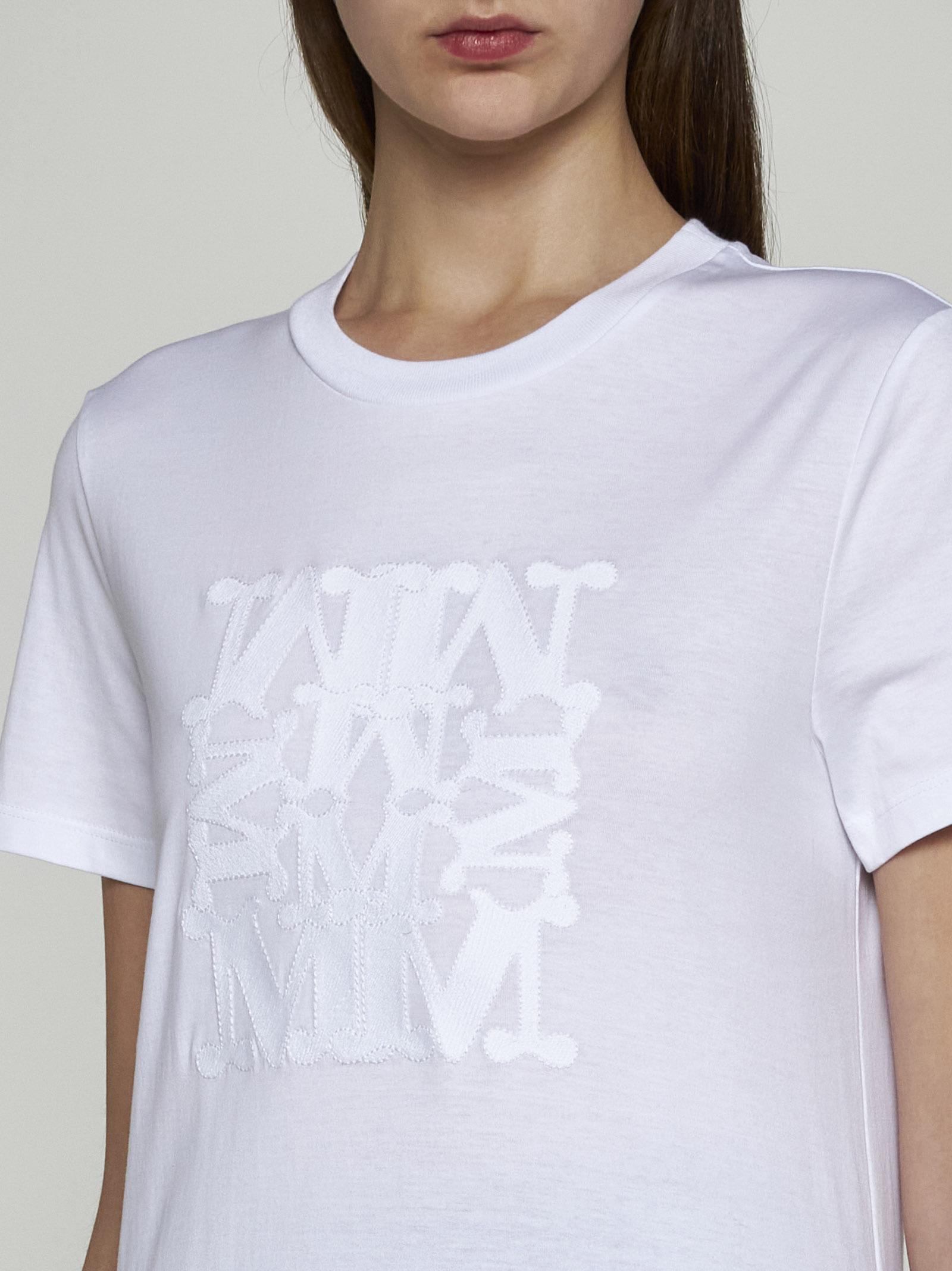 Shop Max Mara Taverna Logo Cotton T-shirt